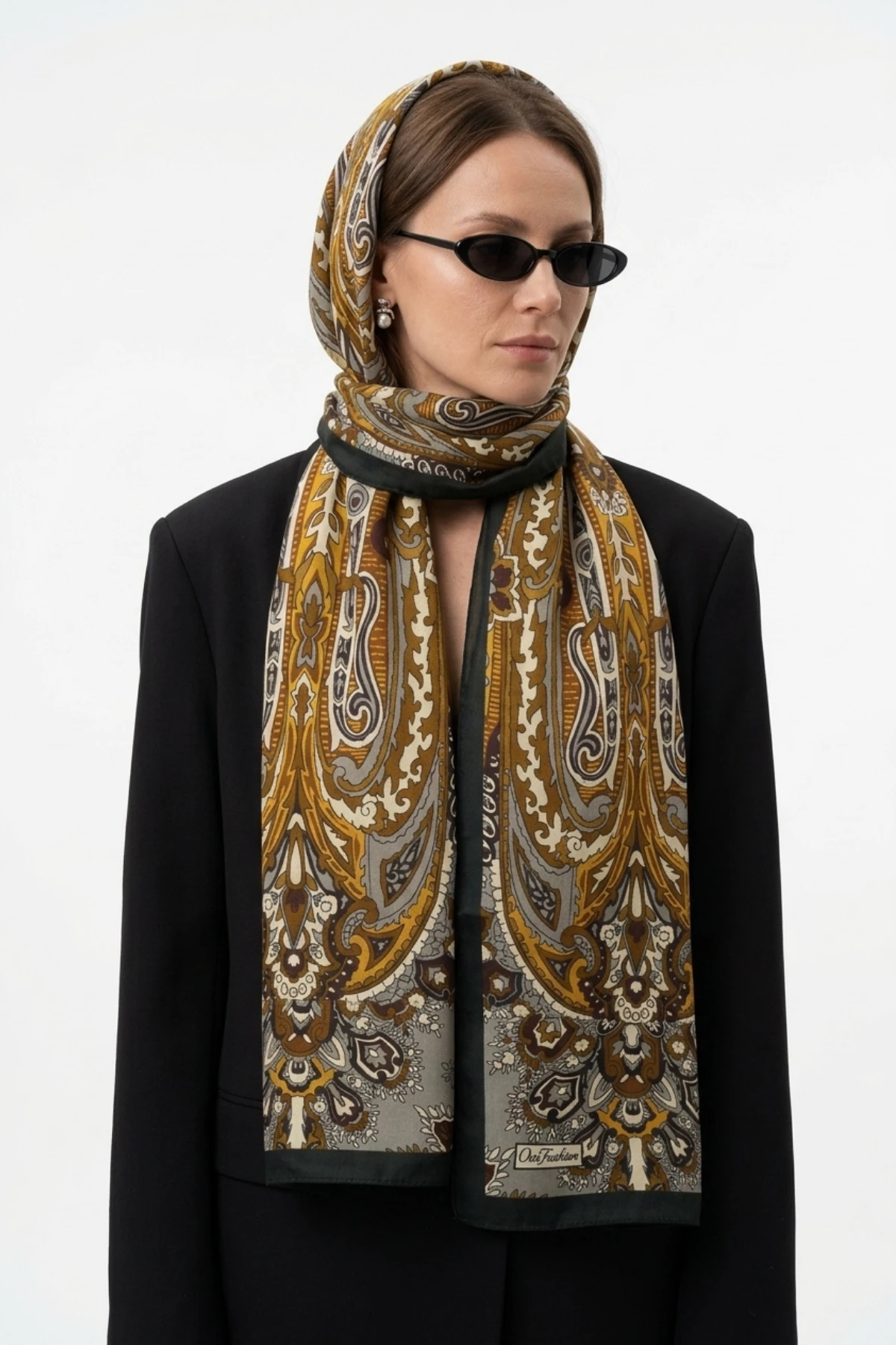Yeşil 180x70 Cm Our Fashion Dijital Baskılı Desenli Soft Şal 488577