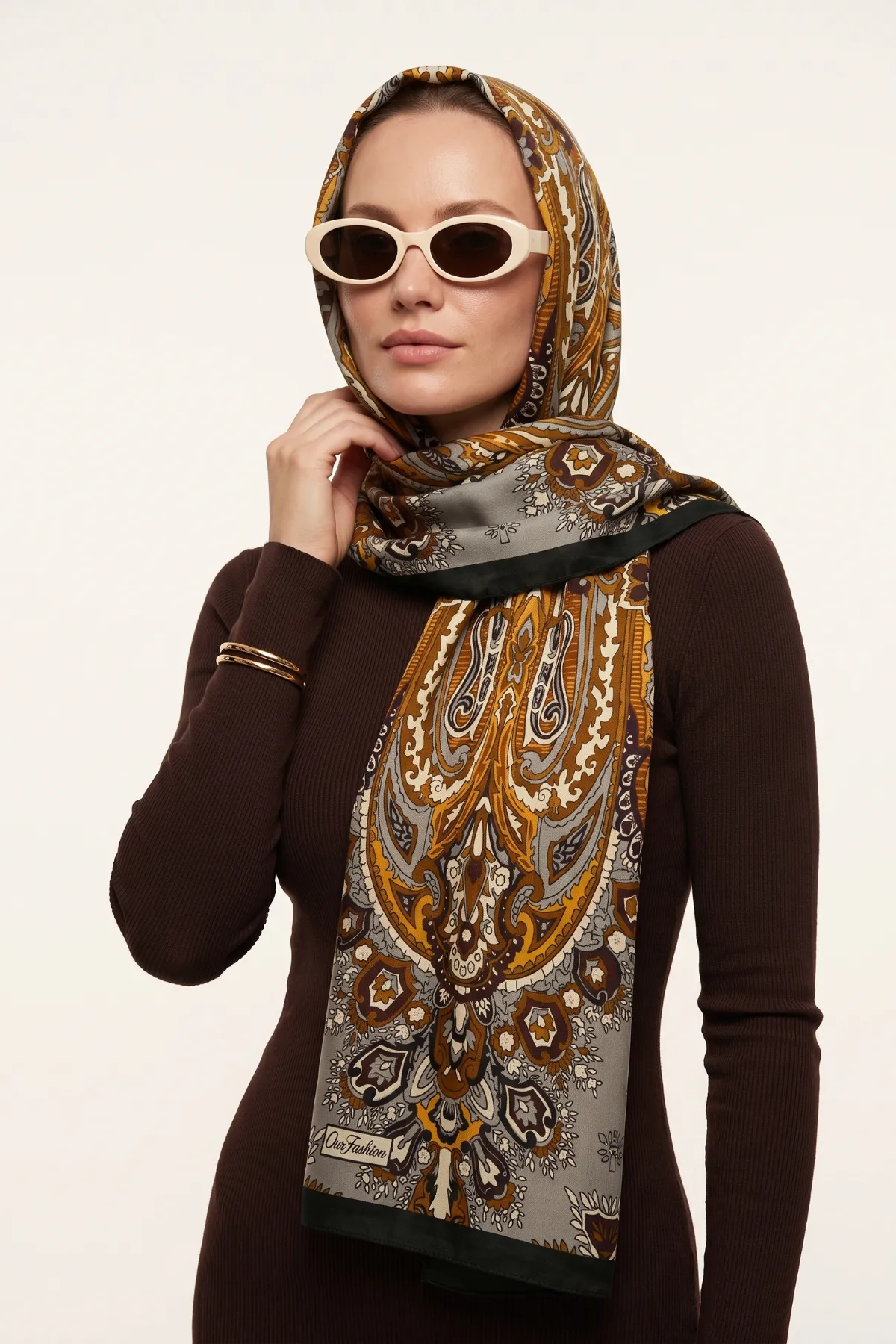 Yeşil 180x70 Cm Our Fashion Dijital Baskılı Desenli Soft Şal 488577