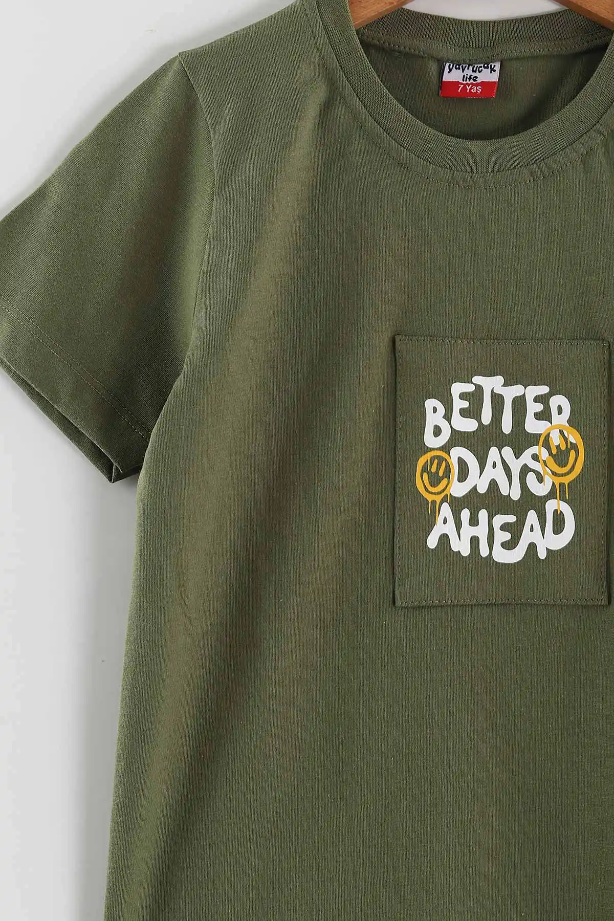 Yeşil (2-10 Yaş) Better Days     Cep Detaylı  Şortlu Penye Erkek Çocuk Yazlık Takım 437824