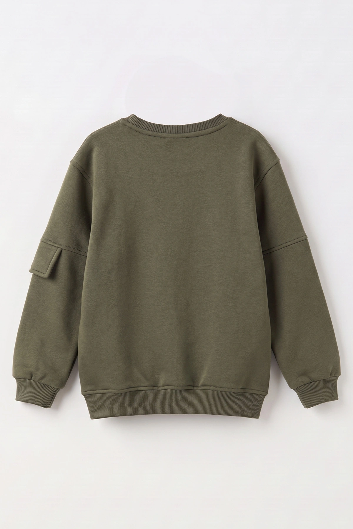 Yeşil (2-12 Yaş) Confident Kabartma Baskılı 3 İp Şardonlu Erkek Çocuk Sweatshirt 486879