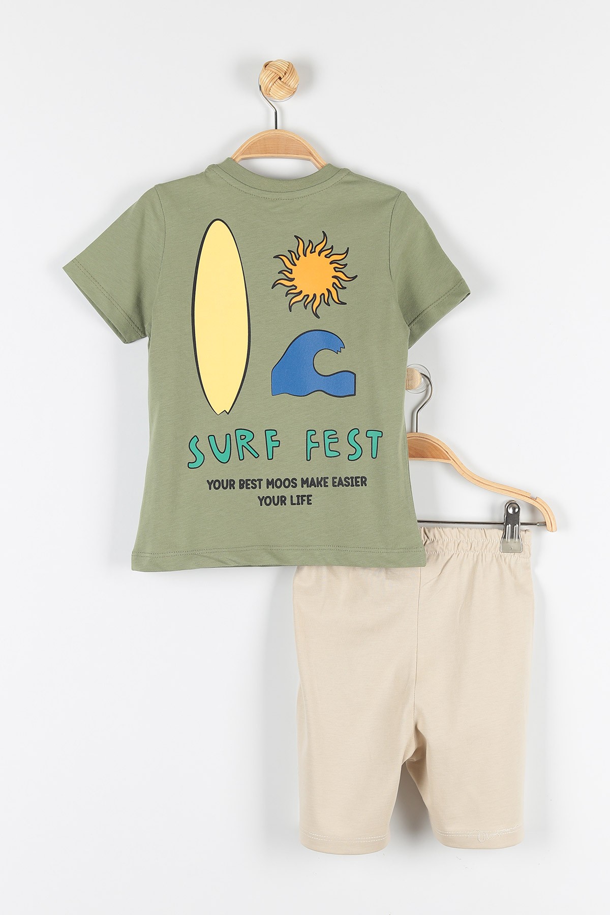 Yeşil (2-5 Yaş) Surf Fest Baskılı Erkek Çocuk Takım 170528