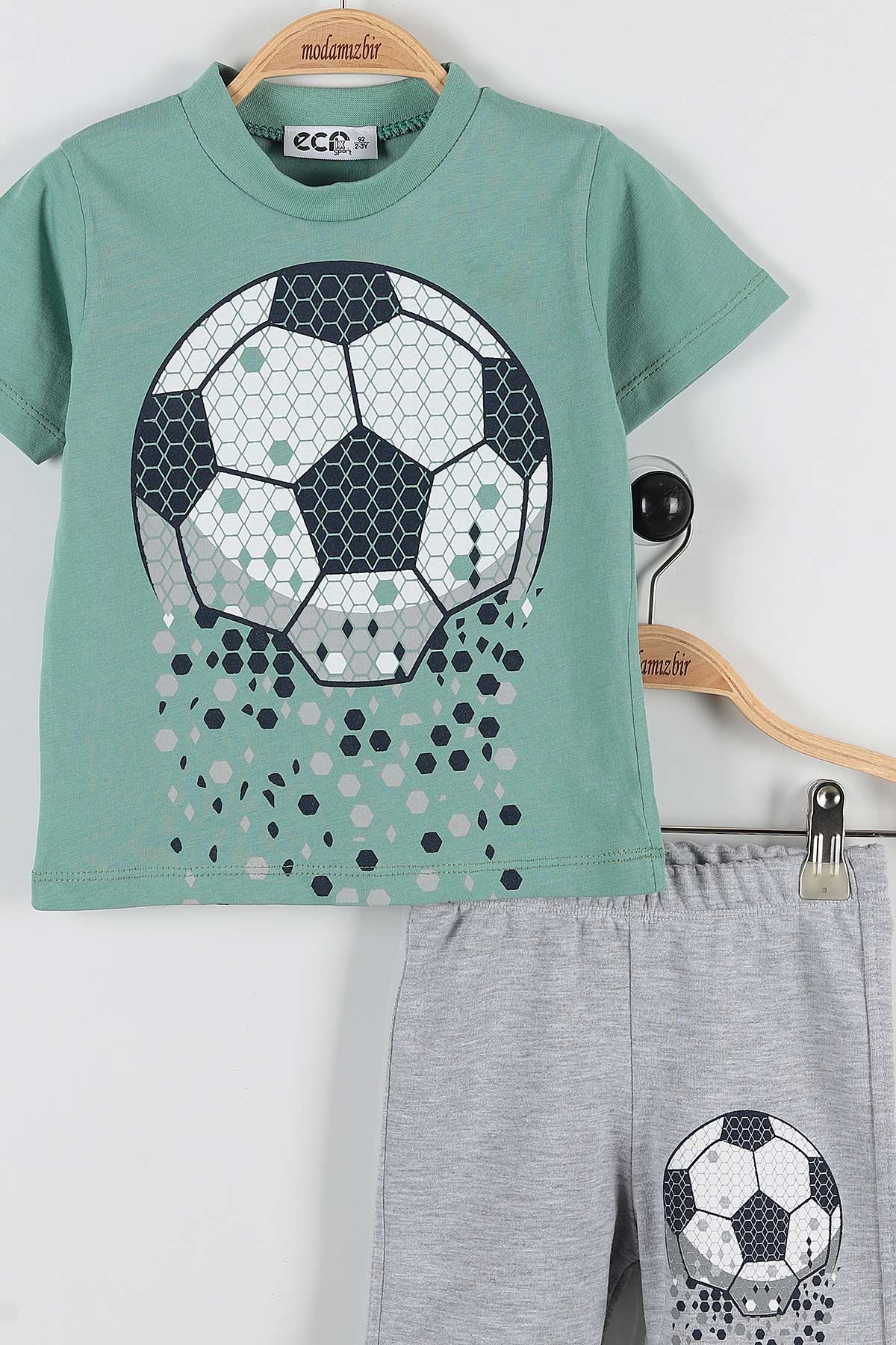 Yeşil (2-6 Yaş) Futbol Topu Baskılı Erkek Çocuk Takımı 169862