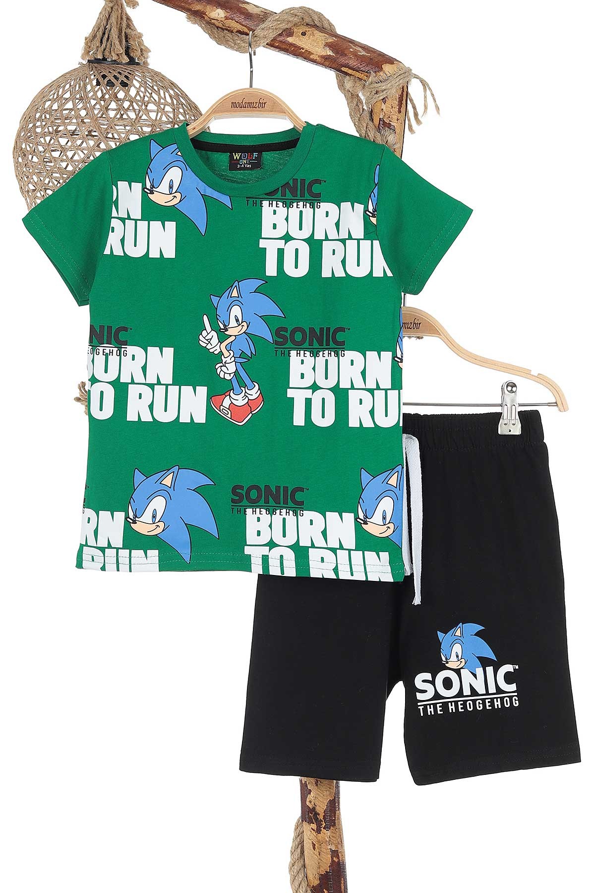 Yeşil (3-10 Yaş) Born To Run Baskılı Erkek Çocuk Takım 171046