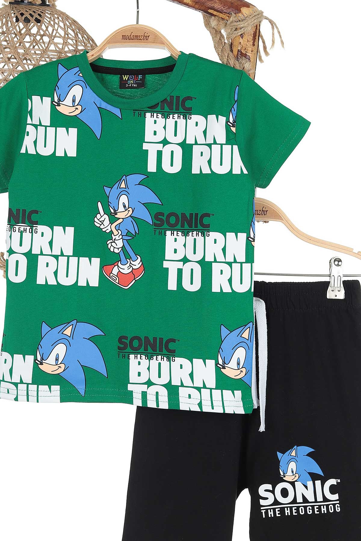 Yeşil (3-10 Yaş) Born To Run Baskılı Erkek Çocuk Takım 171046