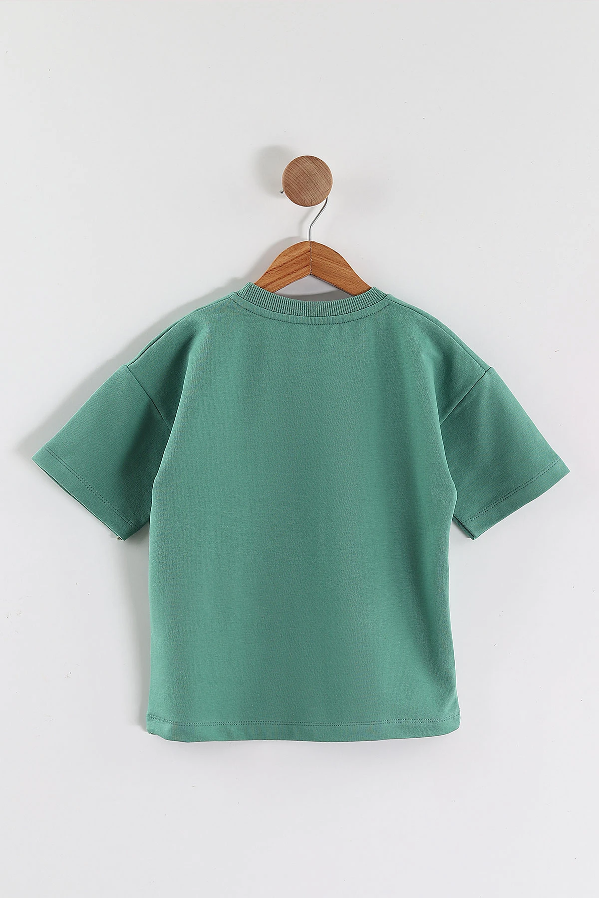 Yeşil (3-10 Yaş) Skate  Baskılı Oversize Erkek Çocuk Tişört 469017