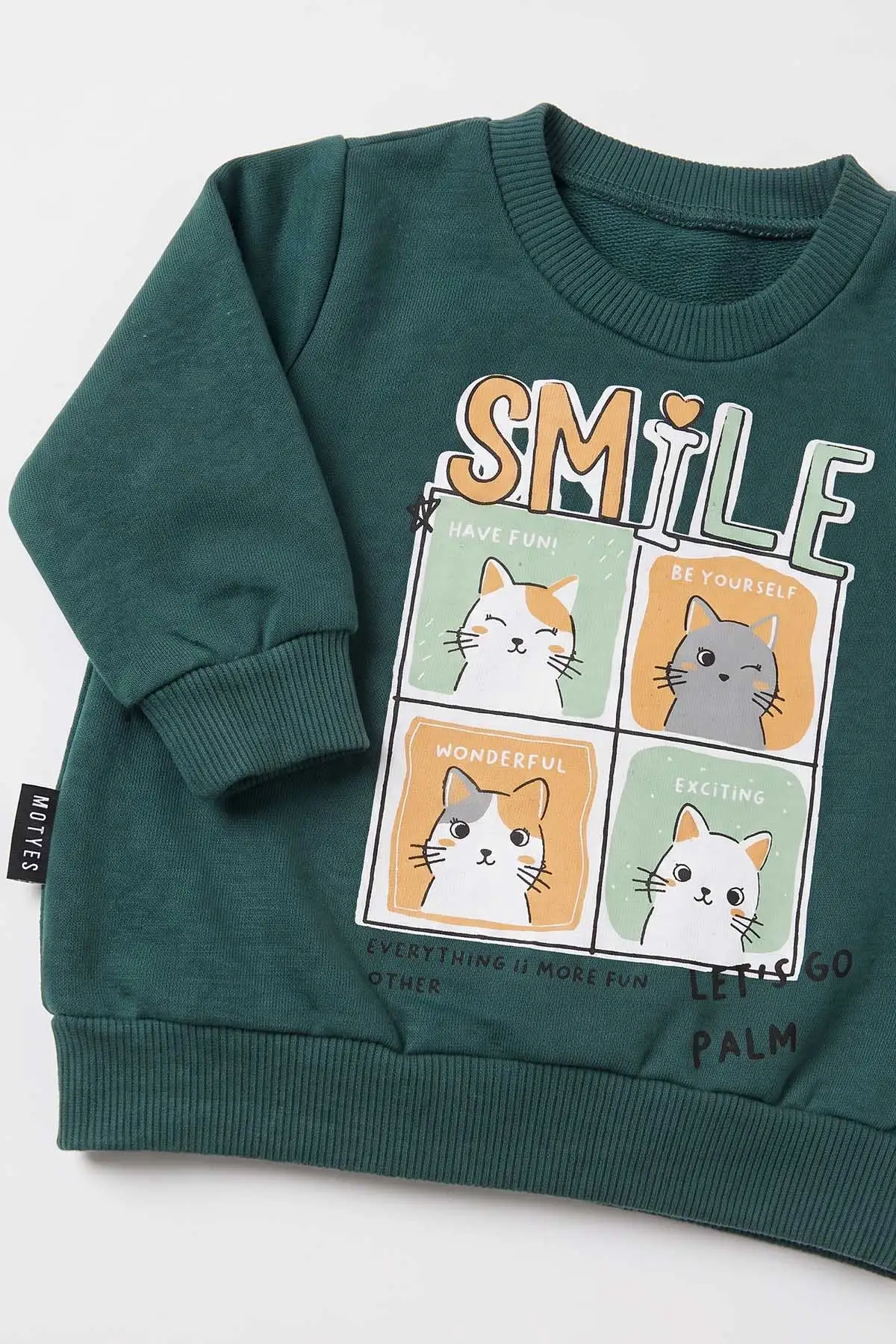 Yeşil (3-18 Ay) Smile Baskılı 2 İp Kız Bebek Mevsimlik Takım 481096