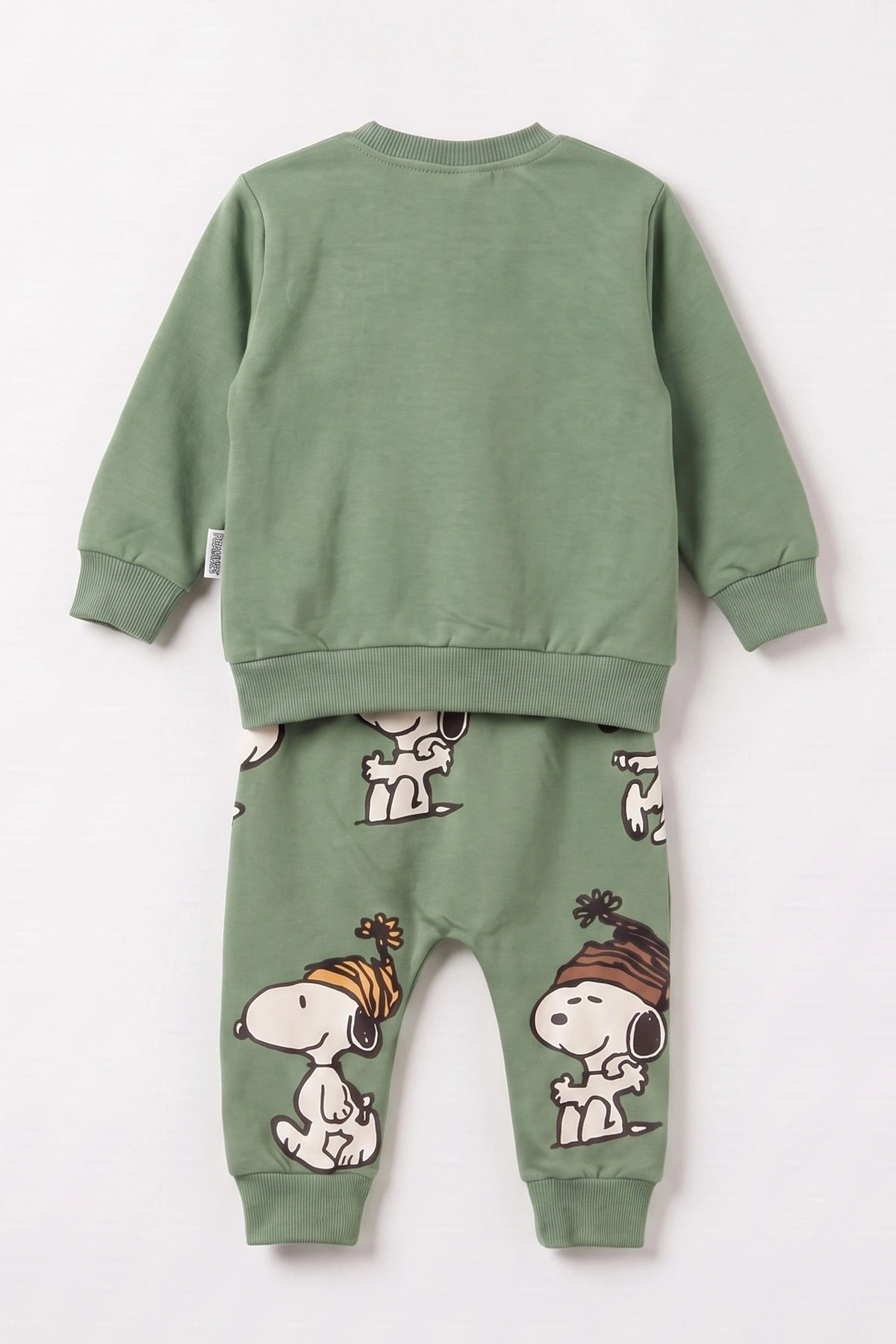 Yeşil (3-24 Ay)Peanuts Baskılı 2 İp Erkek Bebek Mevsimlik Takım 472793