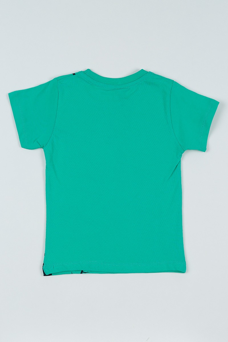 Yeşil (3-7 Yaş) Street Style Erkek Çocuk Tişört 94532