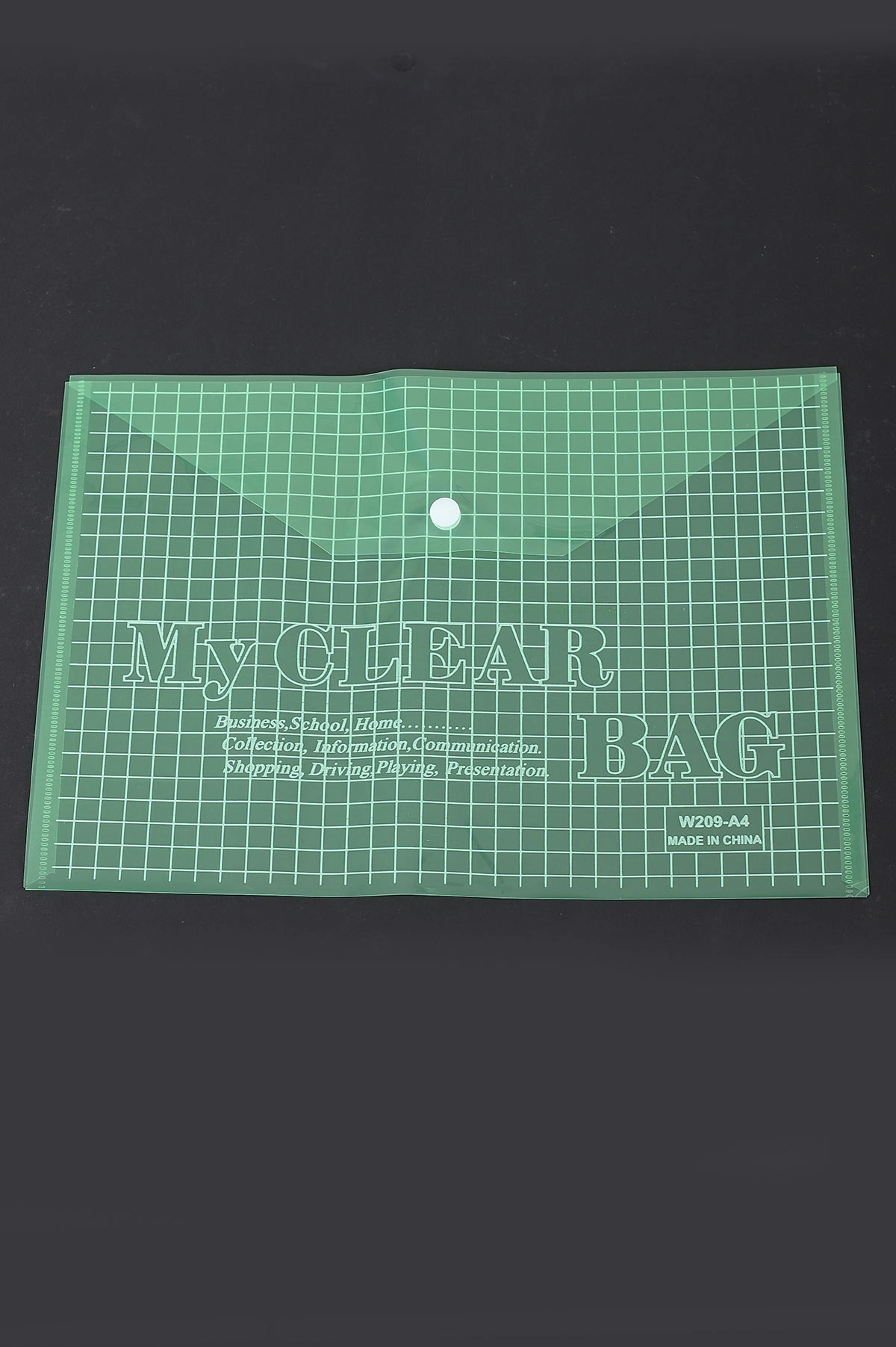 Yeşil 32x22 Cm Regi Şeffaf Çıtçıtlı Dosya 426361