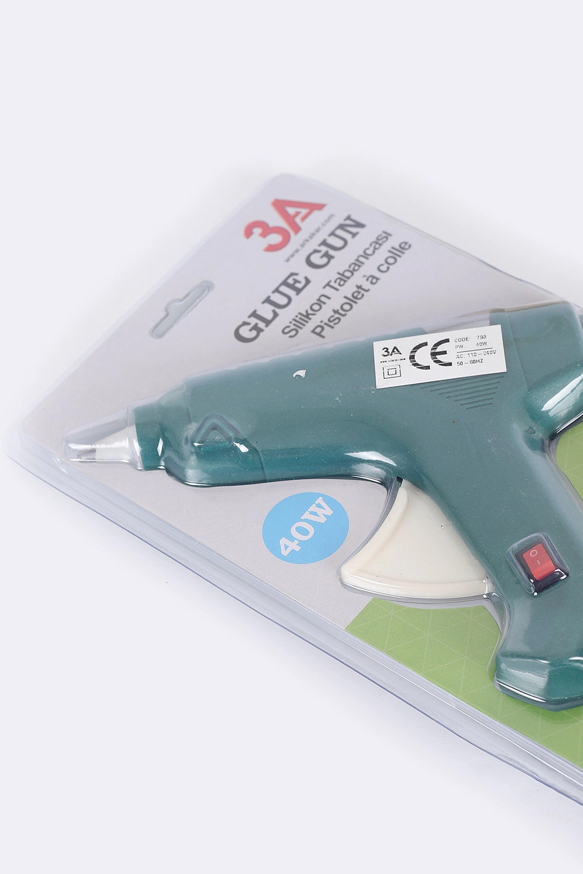 Yeşil 3A 40W Anahtarlı Elektrikli Sıcak Silikon Tabancası 384700