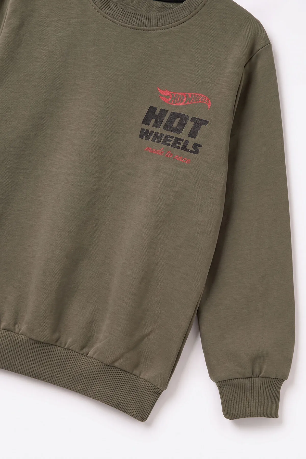 Yeşil (4-12 Yaş)Baskılı  2 İp Erkek Çocuk Sweatshirt 493701