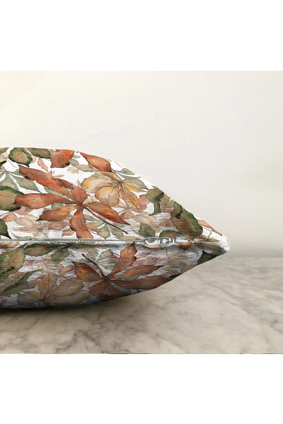 Turuncu 43x43 Dijital Baskılı Fermuarlı Modern Kırlent Kılıfı 272910