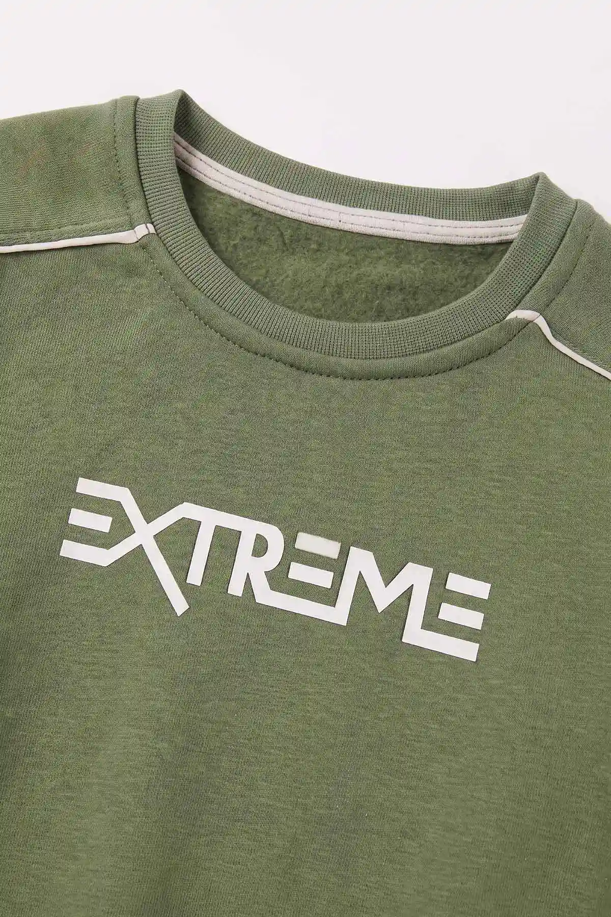 Yeşil (5-12 Yaş) Extreme Baskılı 3 İp Şardonlu Erkek Çocuk Kışlık Takım 482496