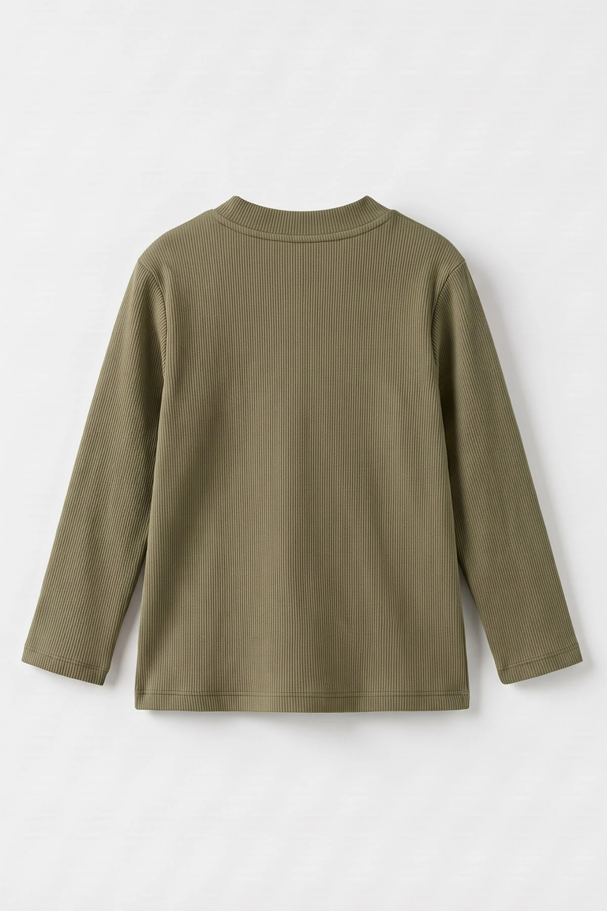 Yeşil (5-12 Yaş) Yarım Balıkçı Yaka Kaşkorse Çocuk Body Sweatshirt 495515