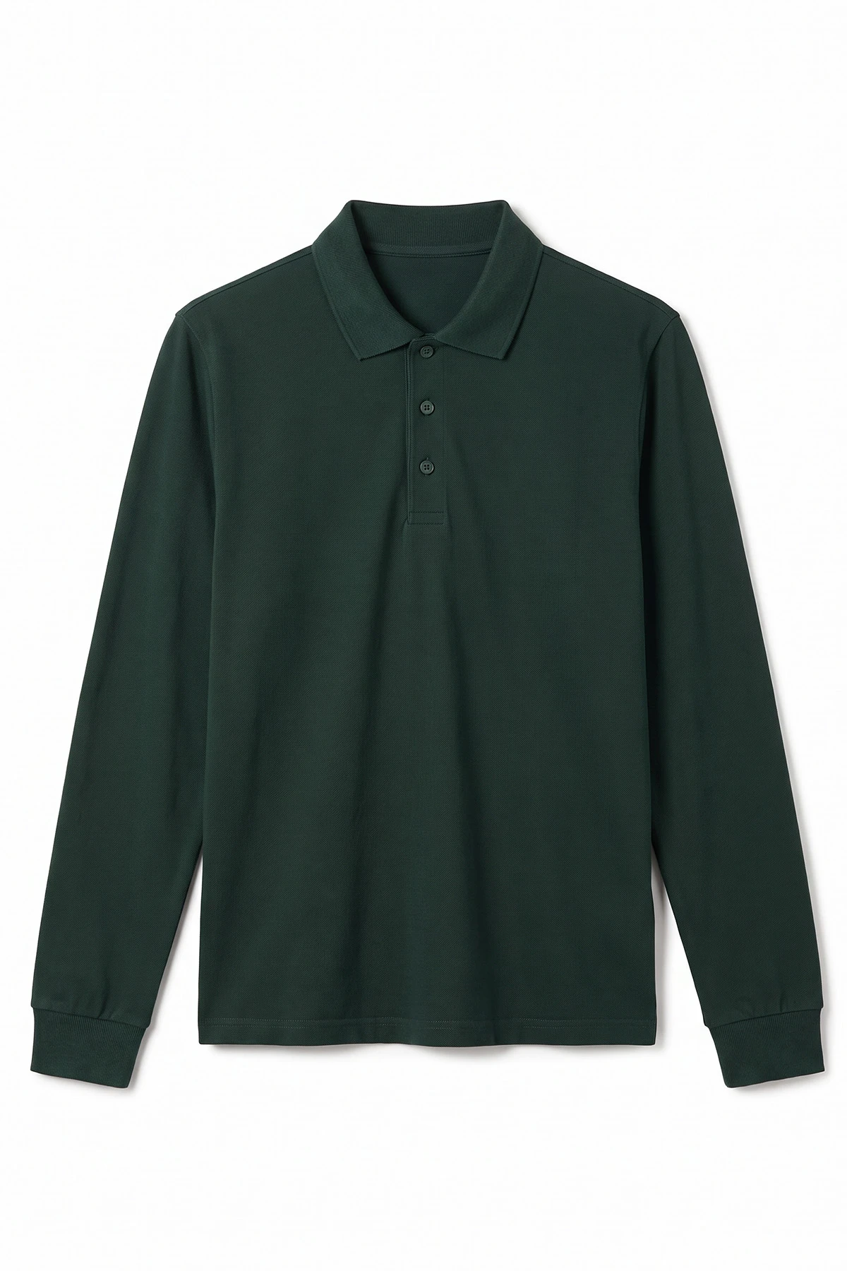 Yeşil (5-13 Yaş) Uzun Kol Polo Yaka Unisex Çocuk Okul Sweatshirt 498792