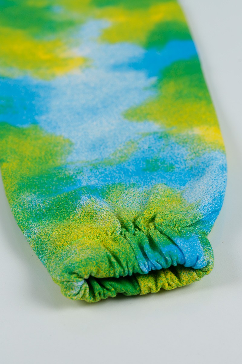 Yeşil (5-8 Yaş) Batik Desenli Kız Çocuk Eşofman Altı 91396