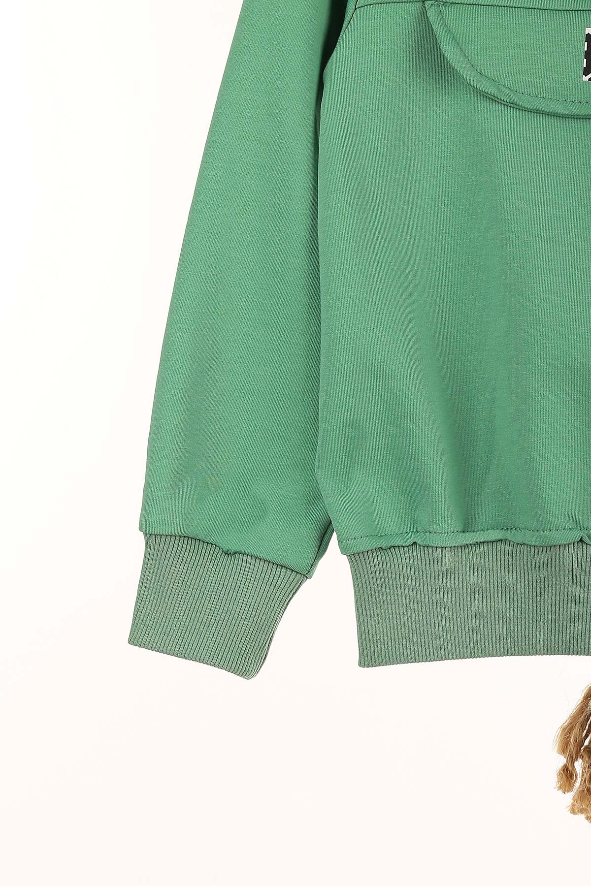 Yeşil (5-8 Yaş) Favorıte Life Kapşonlu Erkek Çocuk Sweat 148958