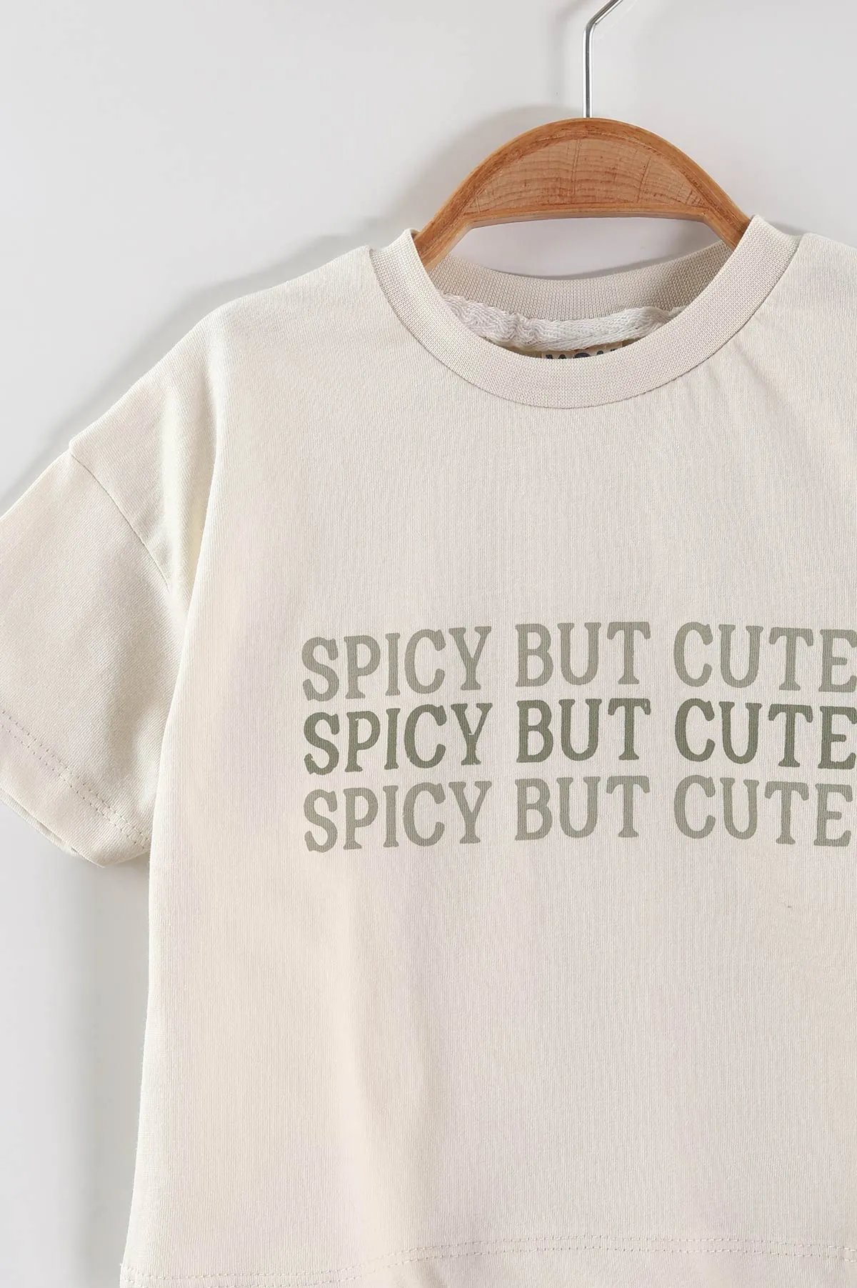 Yeşil (6-12 Ay-3-4 Yaş) Cute Baskılı Tişörtlü Çizgili Şortlu Erkek Çocuk Yazlık Takım 452953