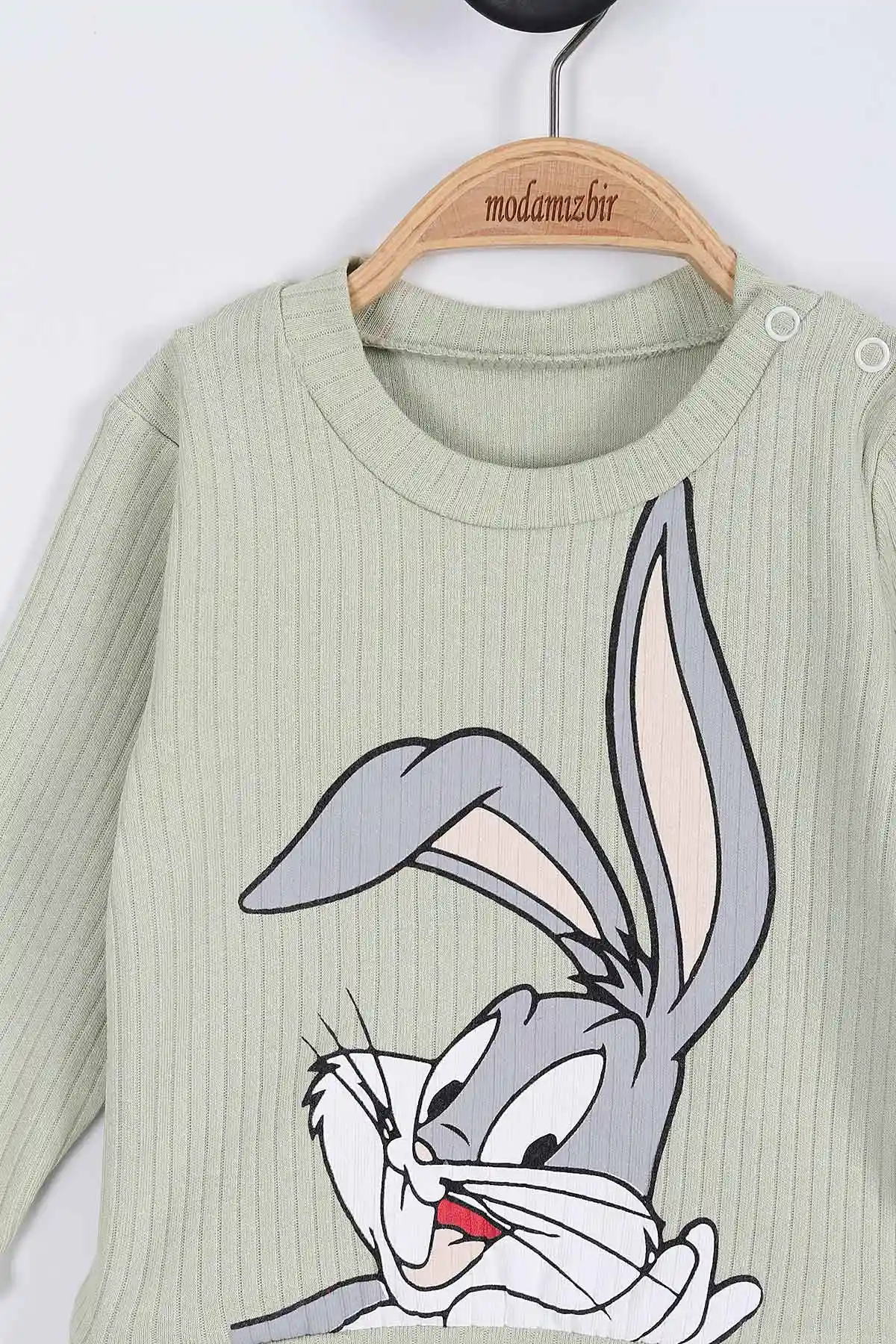 Yeşil (6-12 Ay) Karakter Baskılı Erkek Bebek Takım  299289