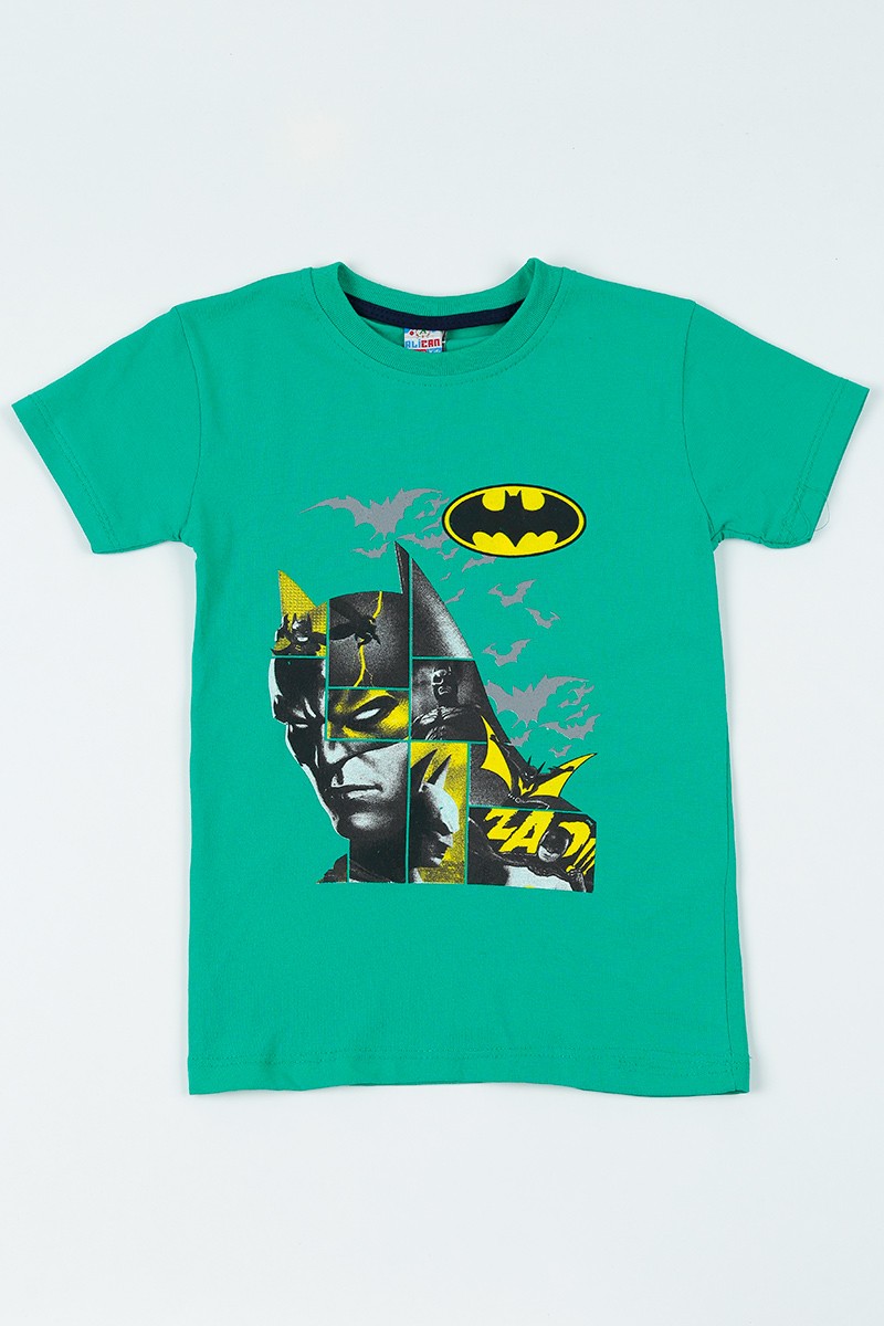 Yeşil (7-12 yaş) Batman Baskılı Erkek Çocuk Tişört 108331