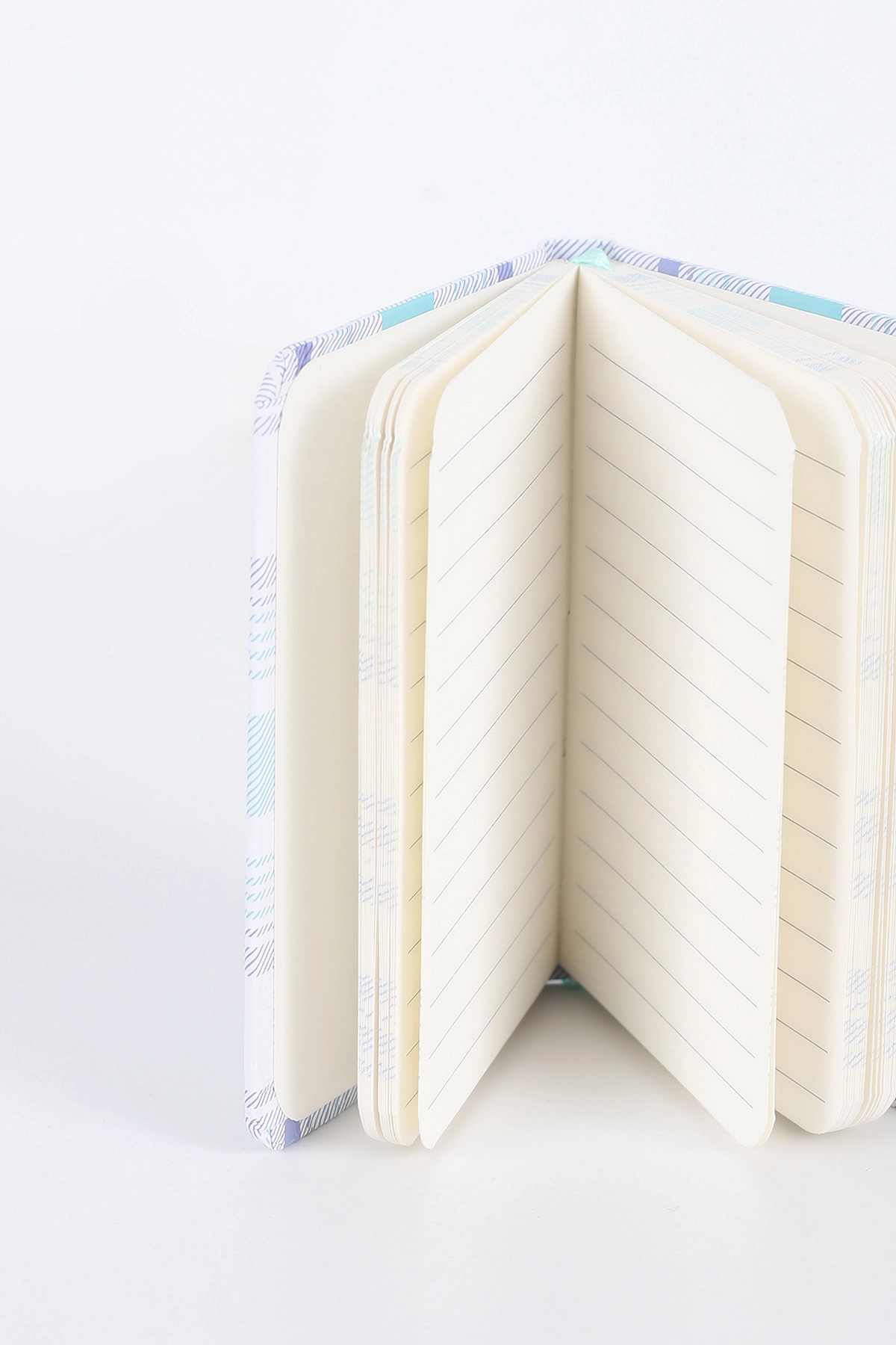 Yeşil 7x10 Cm Desenli Lastikli Bloknot Defter-Notebook 392509