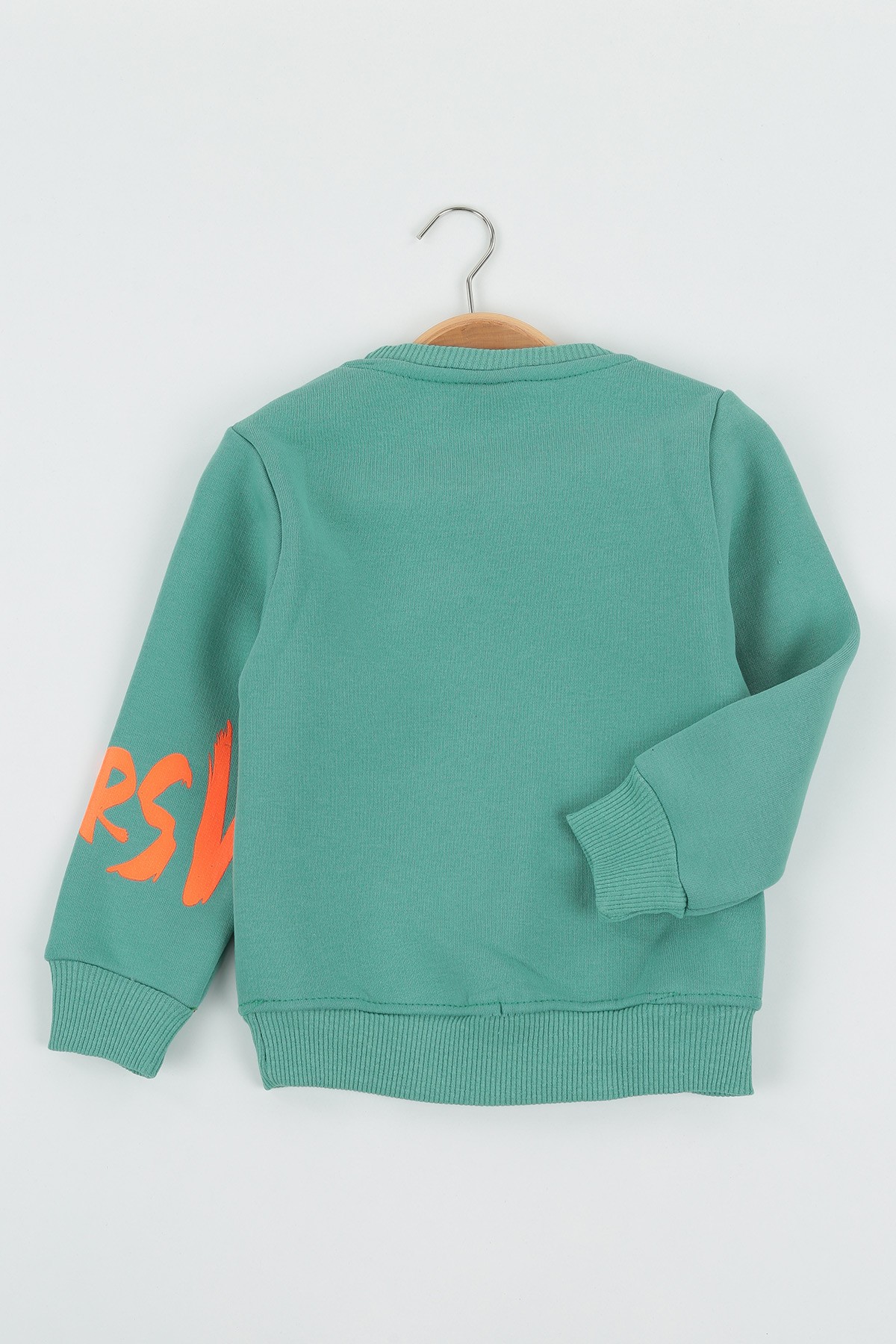 Yeşil (8-12 Yaş) Lvors Baskılı Üç İp Şardonlu Erkek Çocuk Sweat Polar 135190