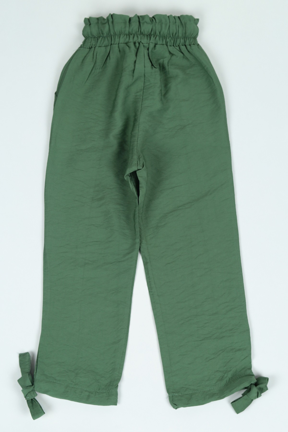 Yeşil (9-12 yaş) Bel ve Paça Bağcıklı Aerobin Kız Çocuk Pantolon 118892