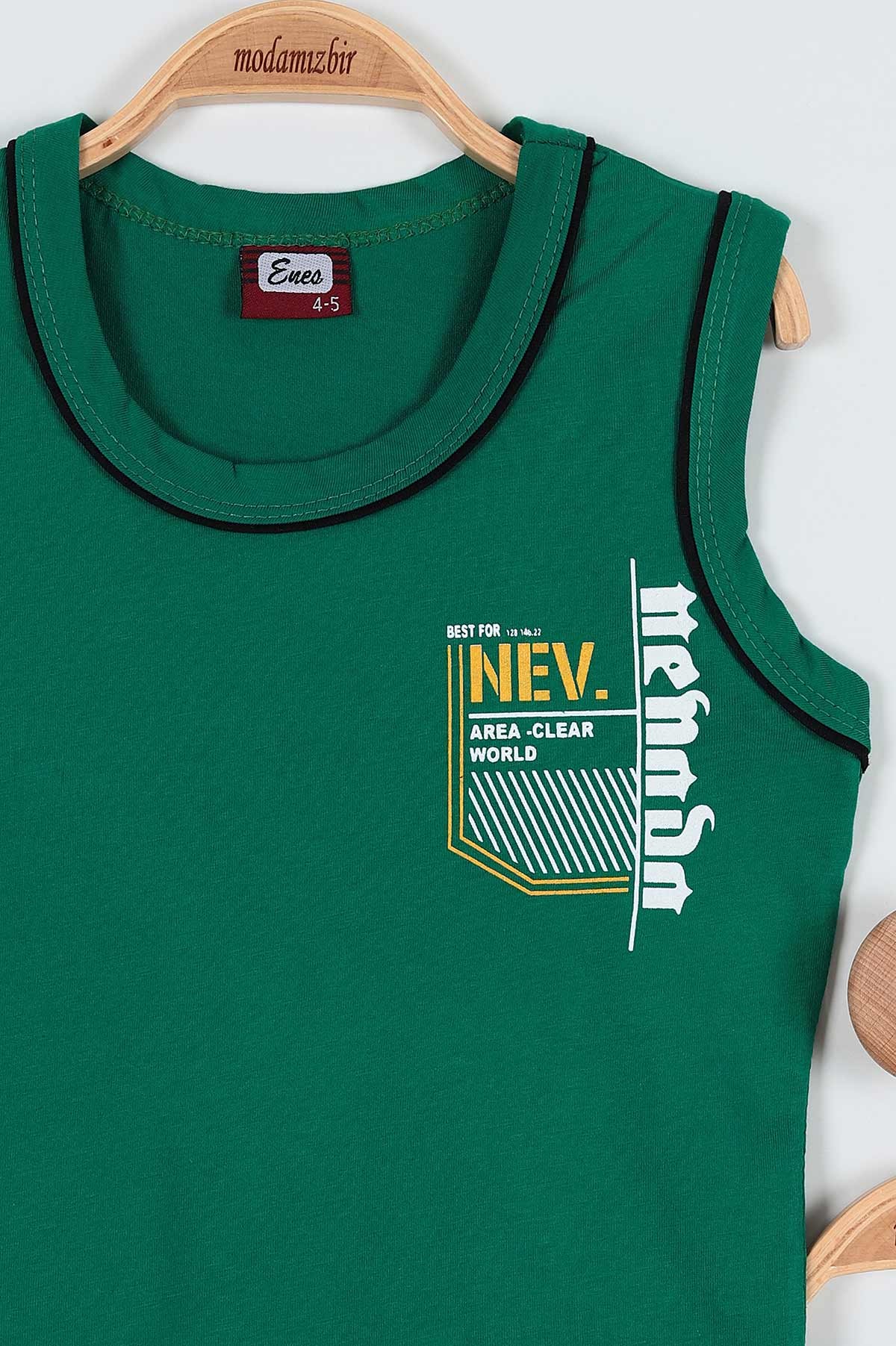 Yeşil (9-12 Yaş) Best For Nev Baskılı Şortlu Erkek Çocuk Takım 187941