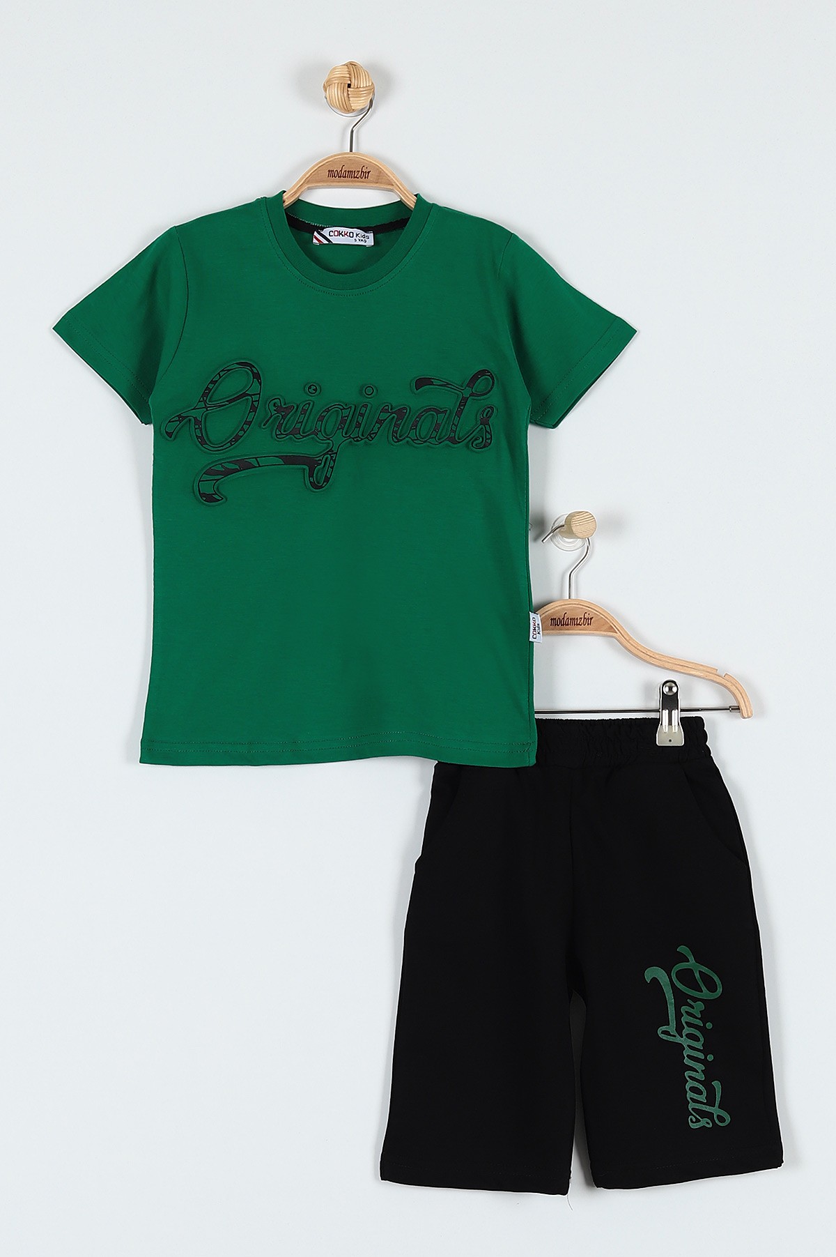 Yeşil (9-12 Yaş) Originals Baskılı Belden Bağlamalı Erkek Çocuk Takım 183076