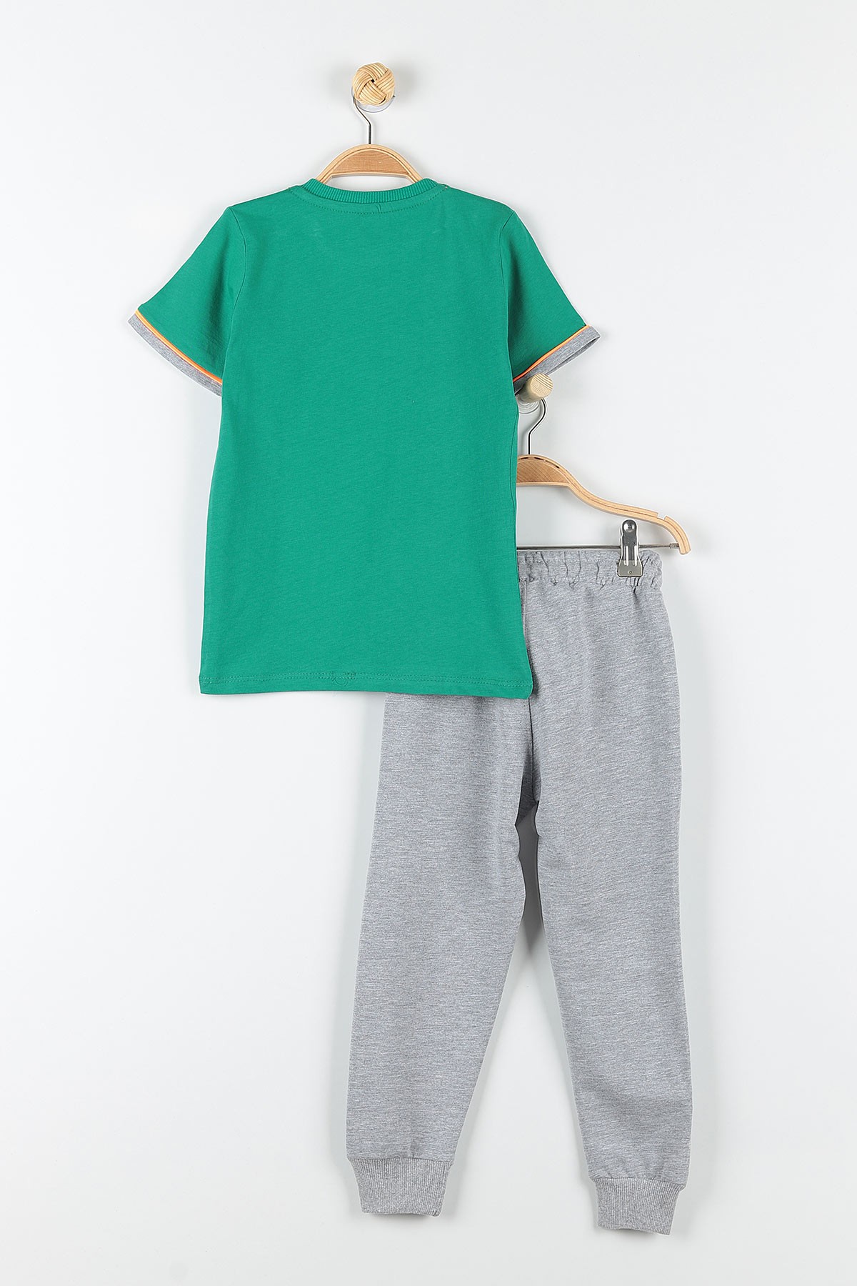Yeşil (9-12 Yaş) Street Culture Baskılı Cep Detaylı Erkek Çocuk Takım 177424