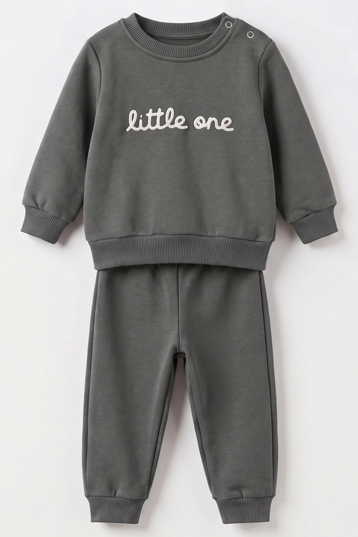 Yeşil (9-18 Ay) Little One Nakışlı İçi Şardonlu Erkek Bebek Kışlık Takım 493929