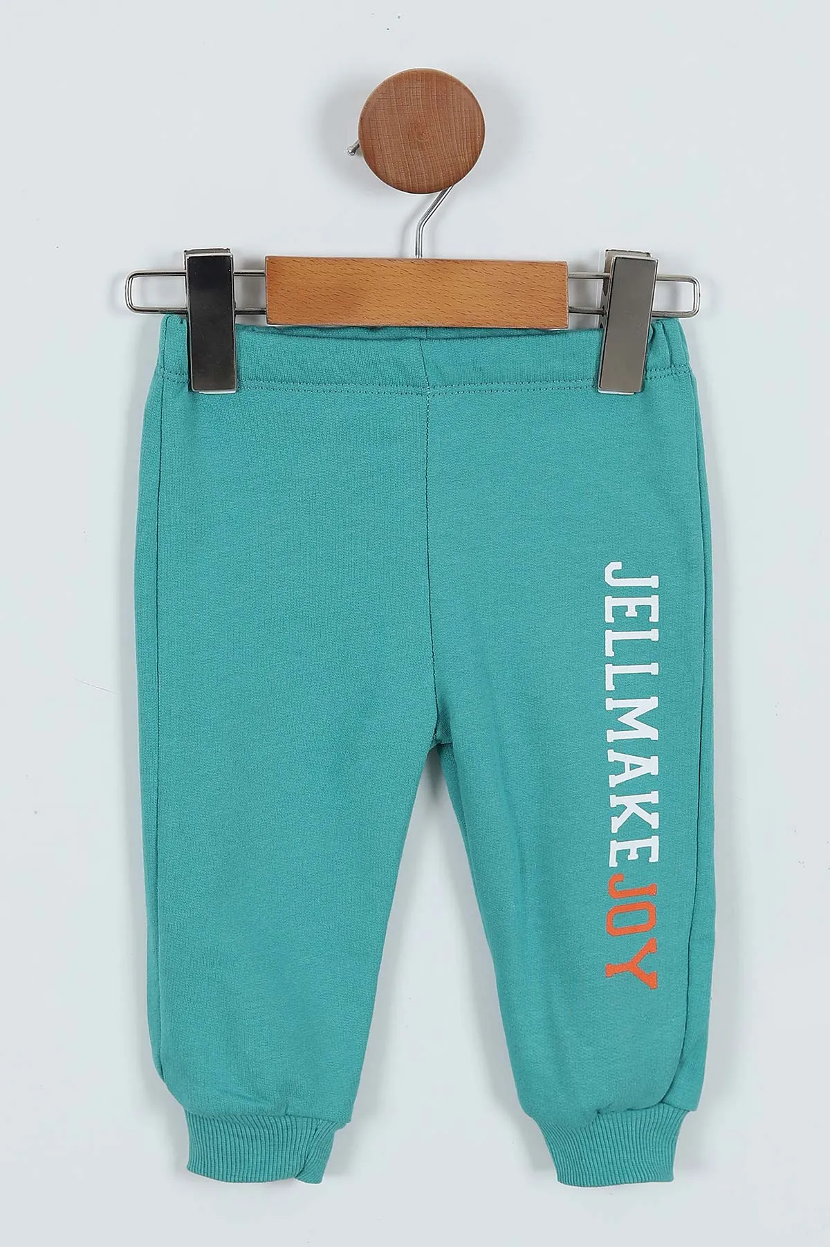 Yeşil (9-24 Ay)Kolsuz Kapüşonlu Sweatshirtlü Erkek Bebek Takım 345277