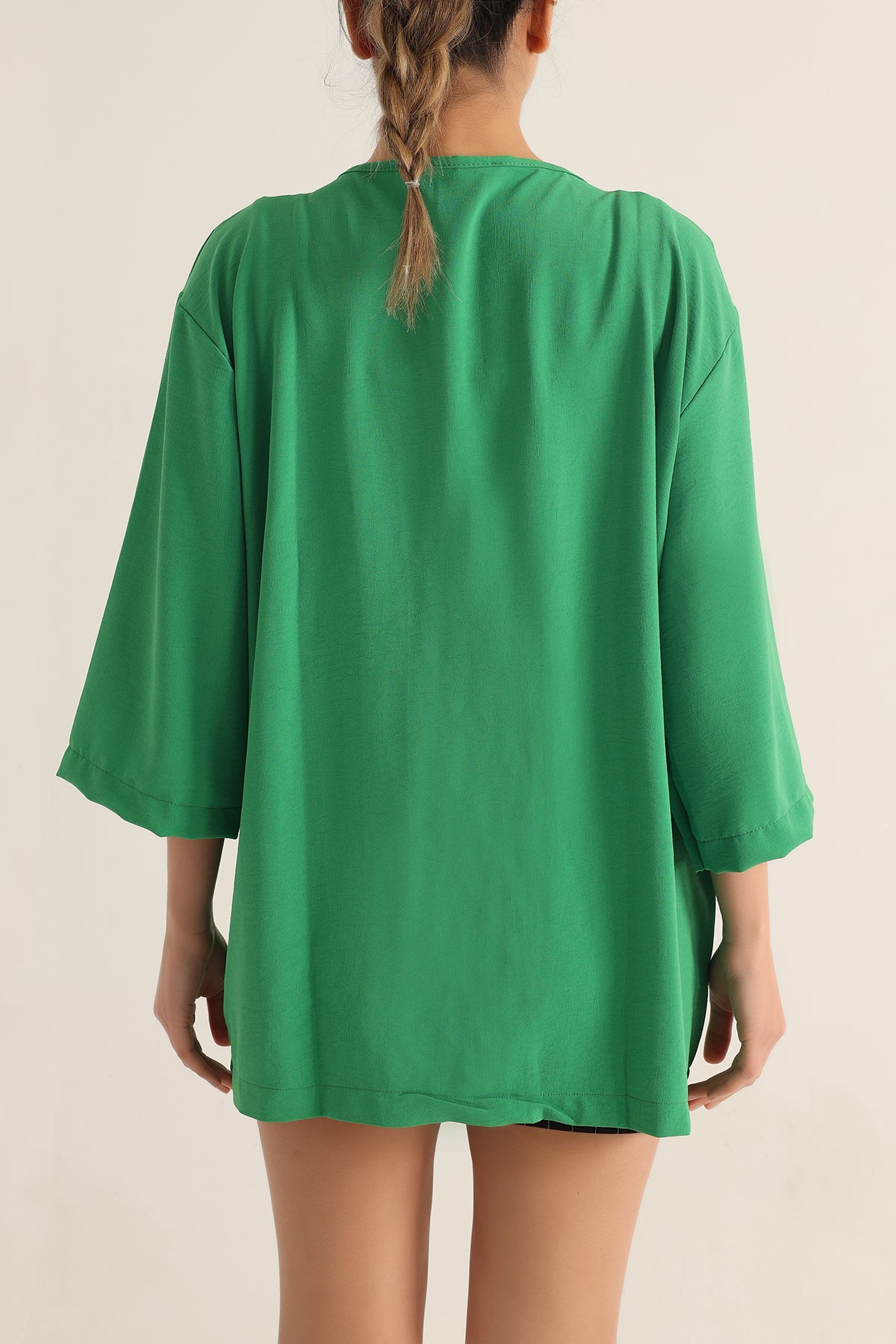 Yeşil Aerobin Kumaş Bayan Kimono 176769