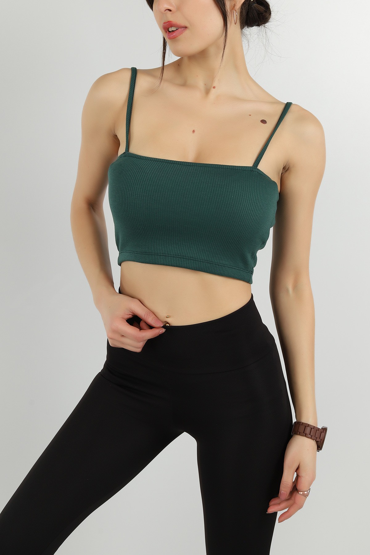 Yeşil Bayan Crop Atlet 147805