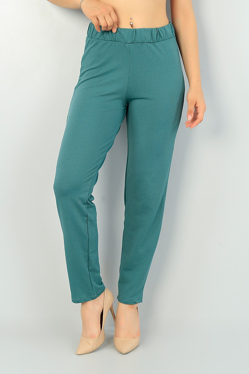 Yeşil Beli Lastikli Yeni Sezon Pantolon 67992