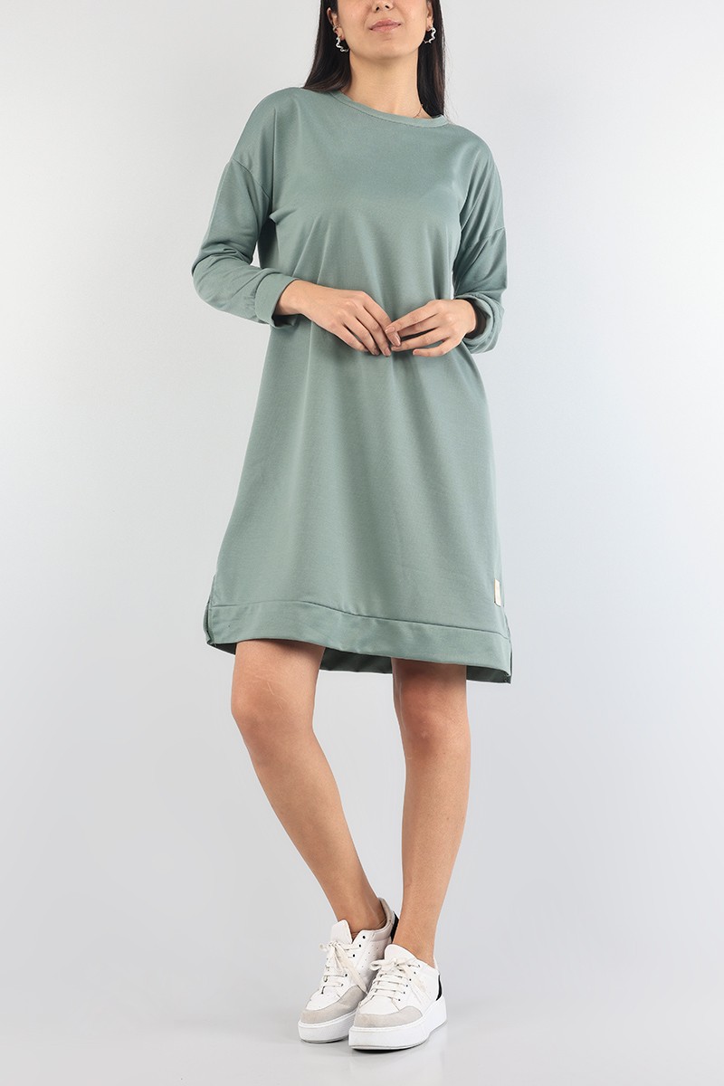 Yeşil Bisiklet Yaka Elbise Tunik 89279