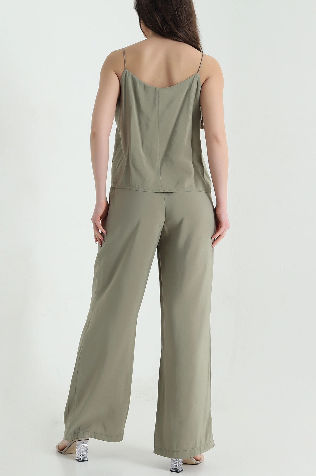 Yeşil Bluz Pantolon Modal Kadın İkili Takım 454826