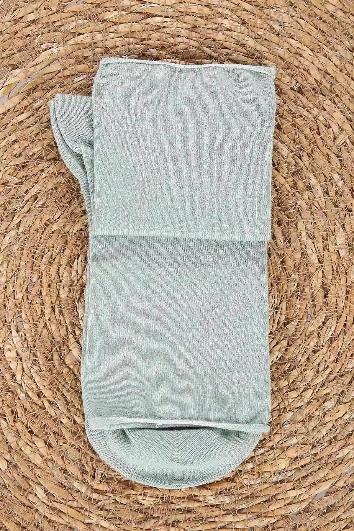 Yeşil Dört Mevsim Kadın Modal Lastiksiz Çorap (36-40) 477016