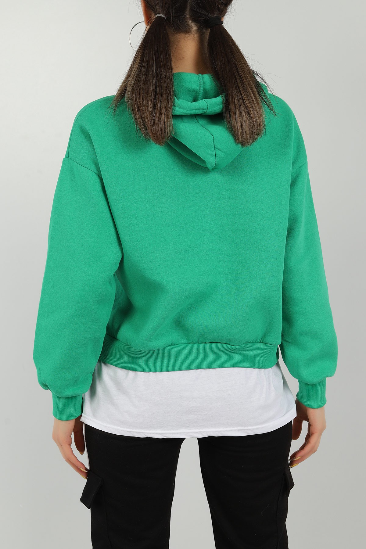 Yeşil Garnilli İçi Şardonlu Bayan Sweat 146349