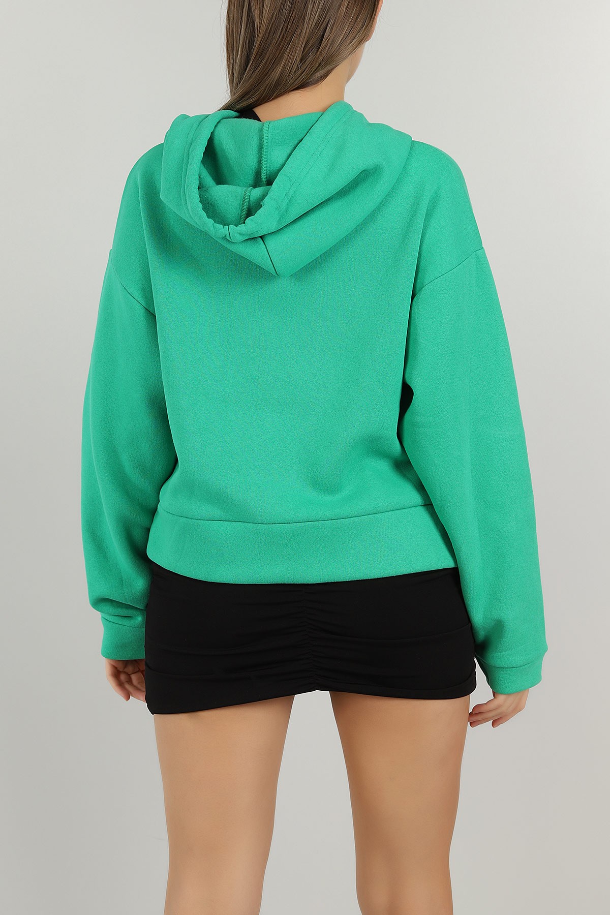 Yeşil İçi Şardonlu Kapüşonlu Sweat 147929
