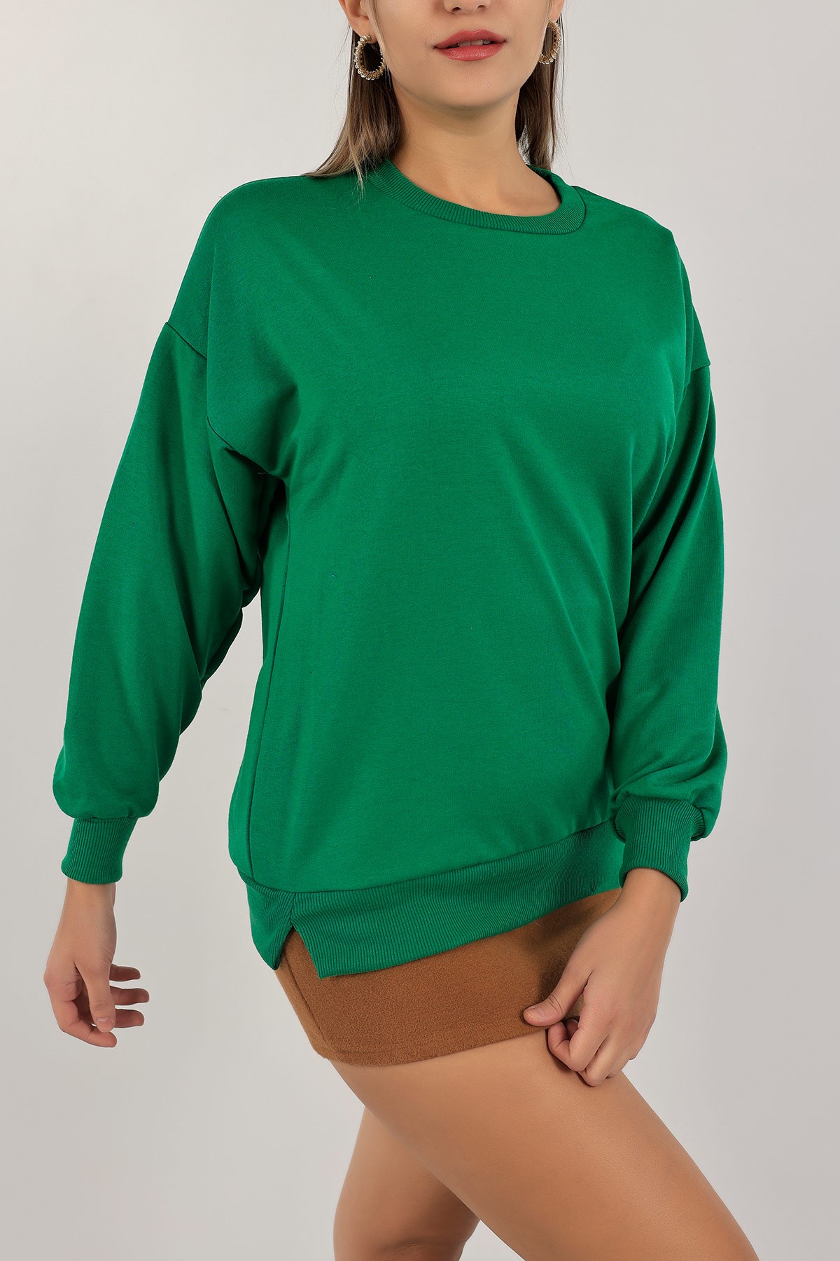 Yeşil İki İp Bayan Sweat 138291