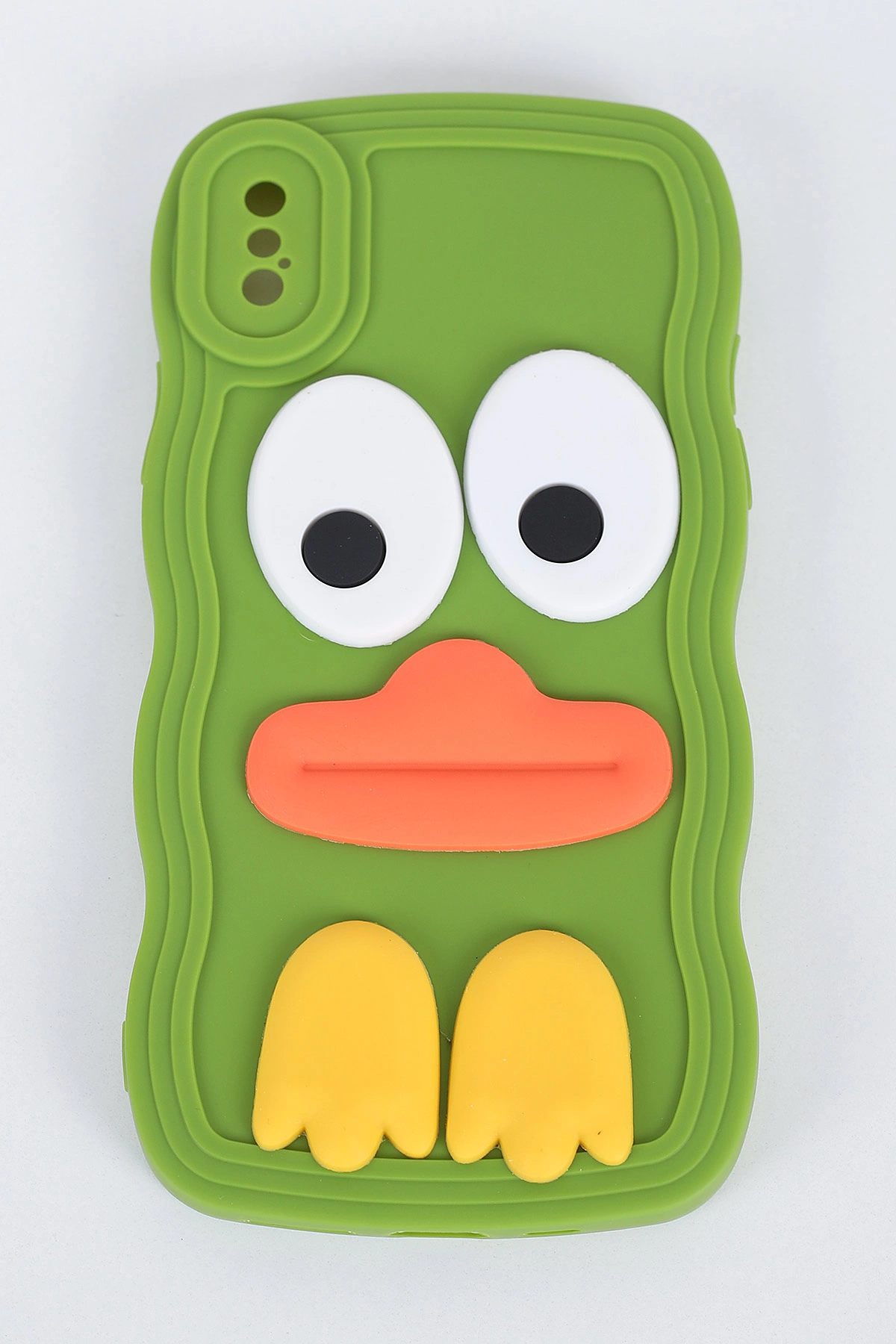 Yeşil iPhone XS Uyumlu Daffy Serisi Yumuşak Silikon Telefon Kılıfı 391262