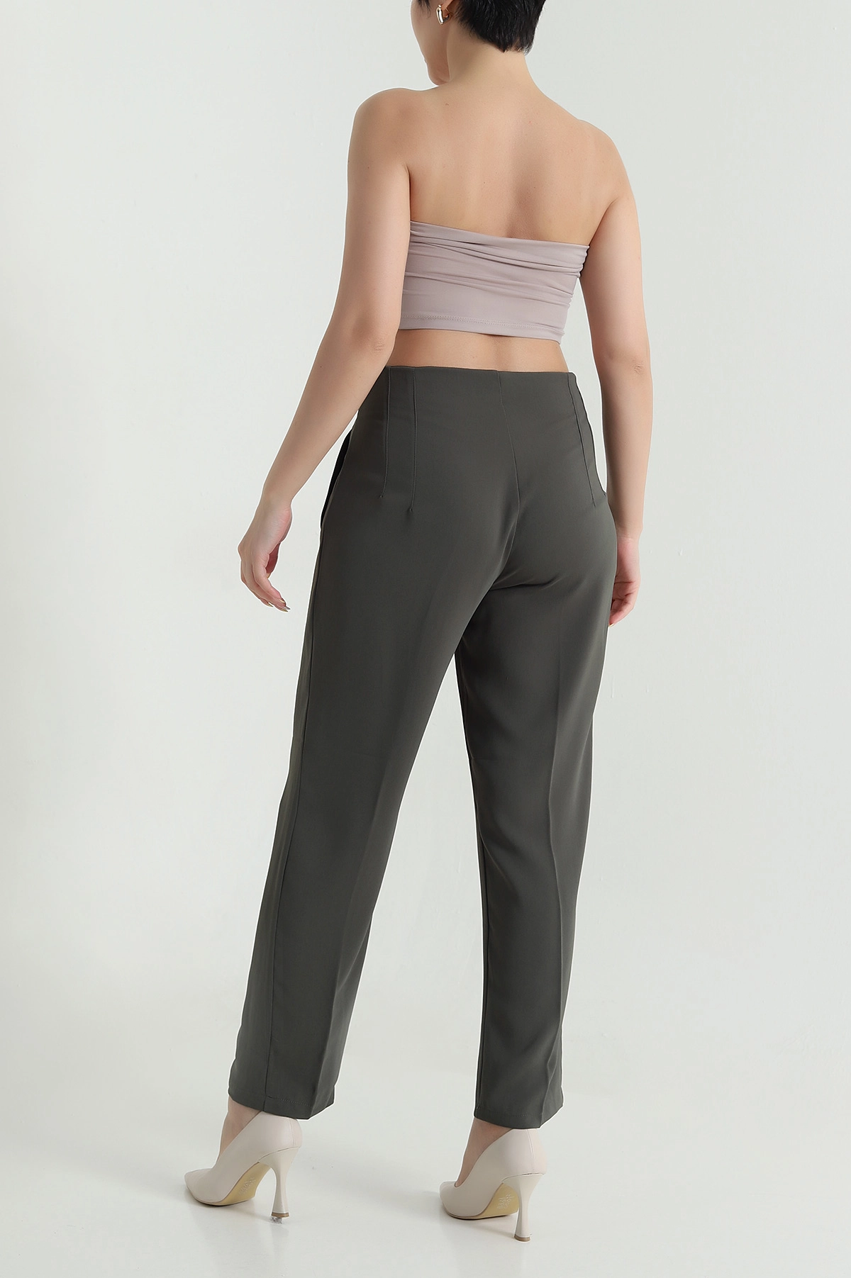 Yeşil İthal Crep Kadın Pantolon 470227