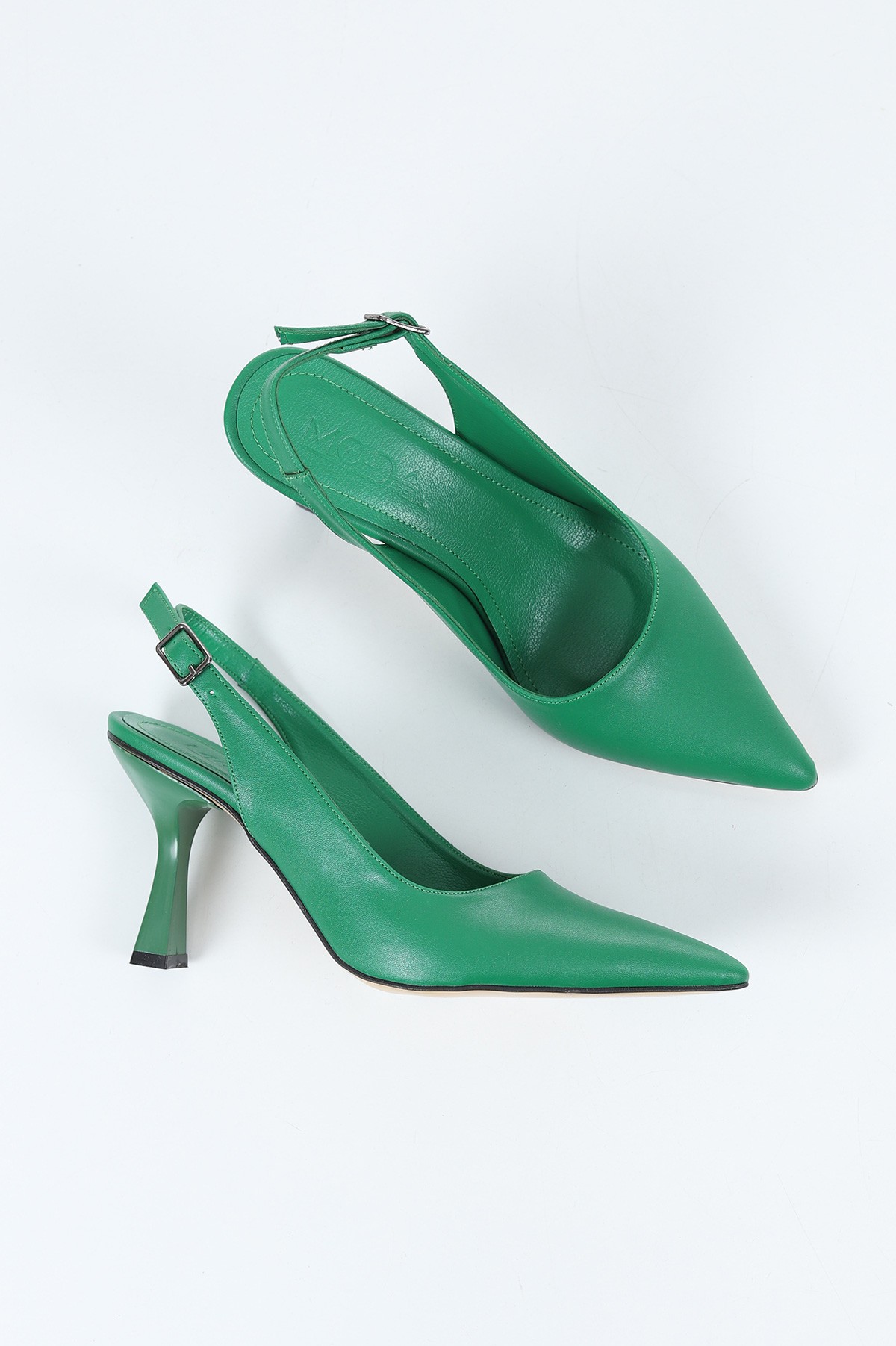 Yeşil Kemer Bağlamalı Topuklu Ayakkabı 166973