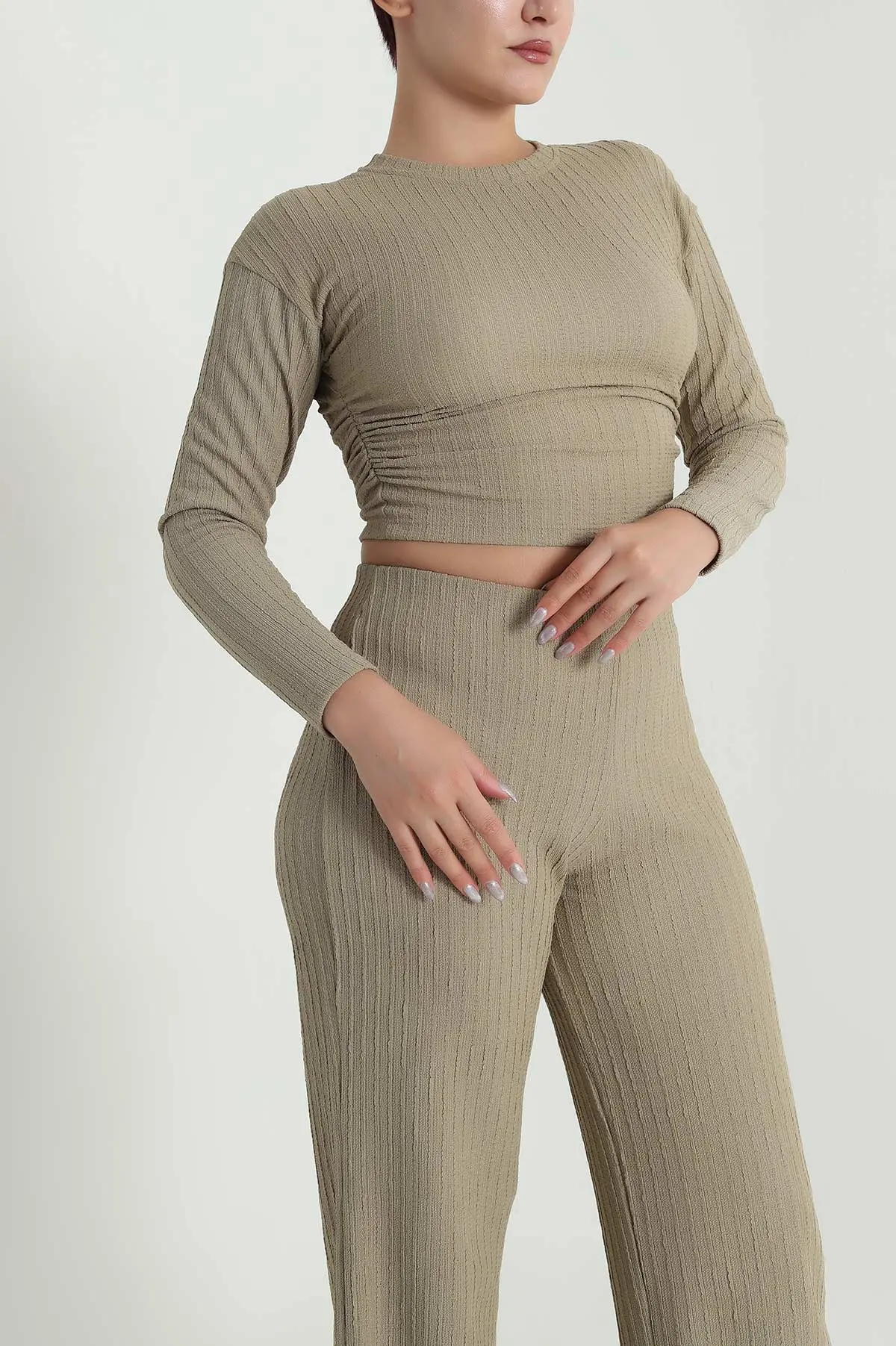 Yeşil Pantolon Bluz İrem Kadın İkili Takım 482919