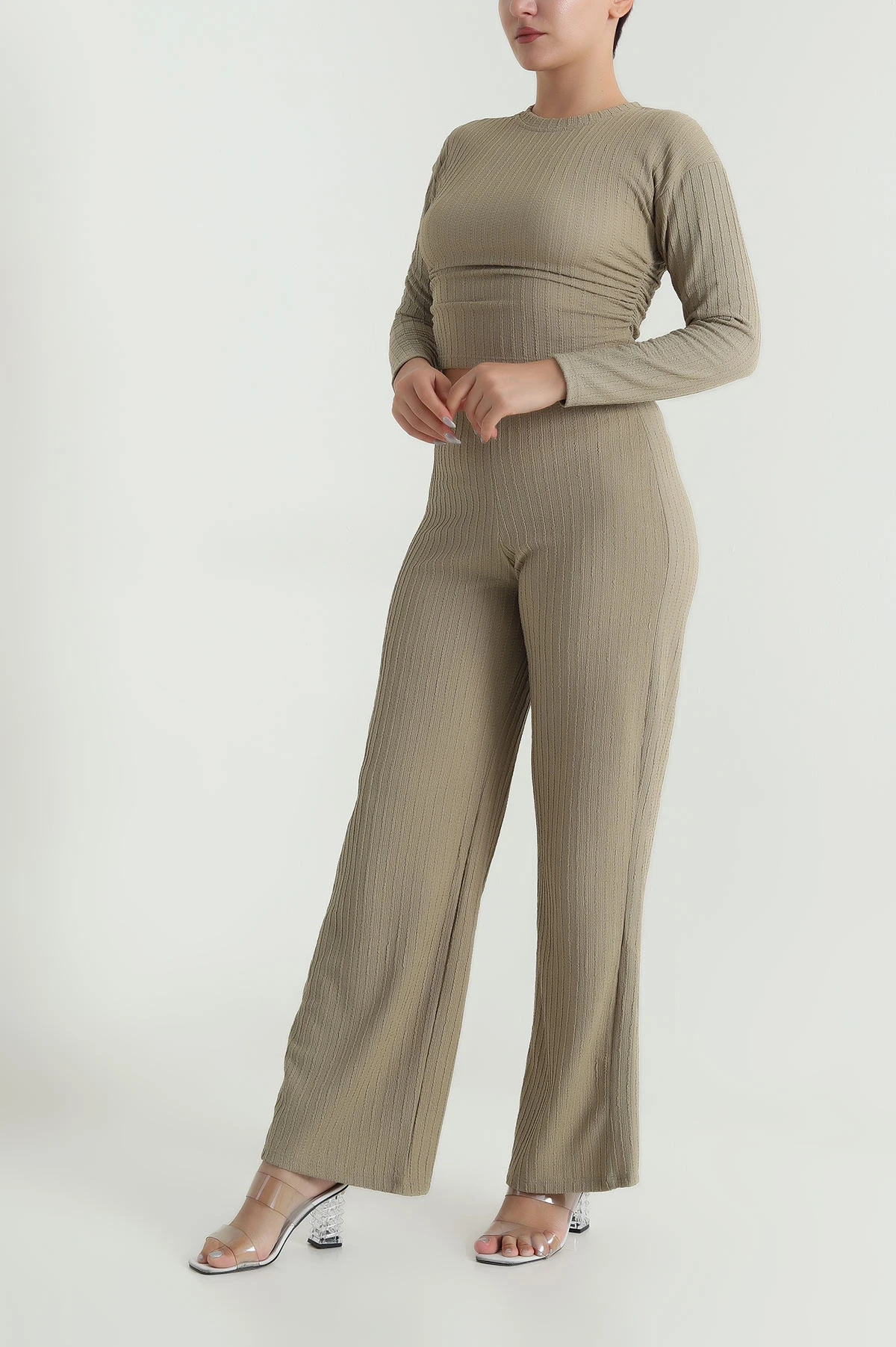 Yeşil Pantolon Bluz İrem Kadın İkili Takım 482919