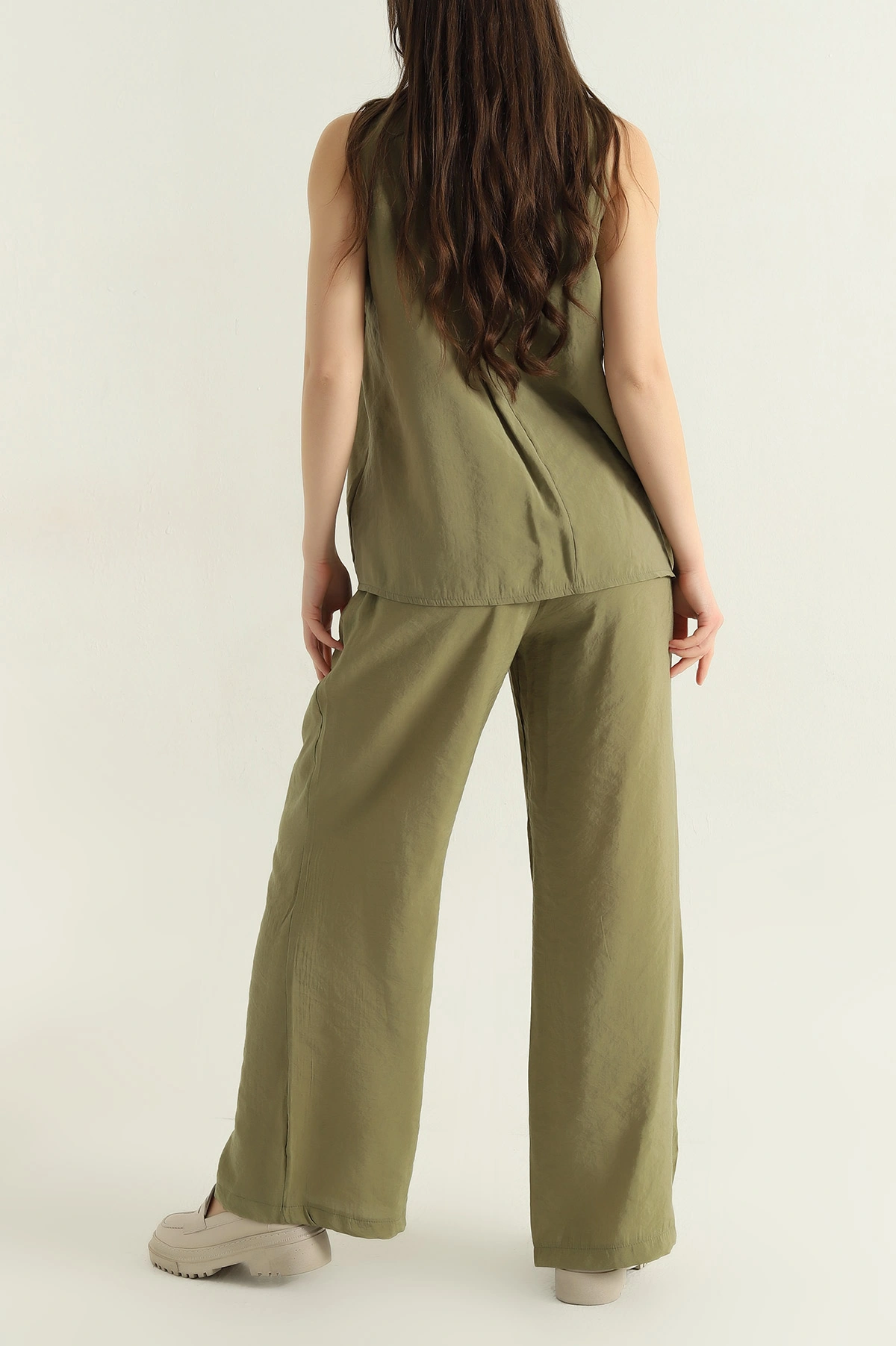Yeşil Pantolon Bluz Modal Kadın İkili Takım 362253