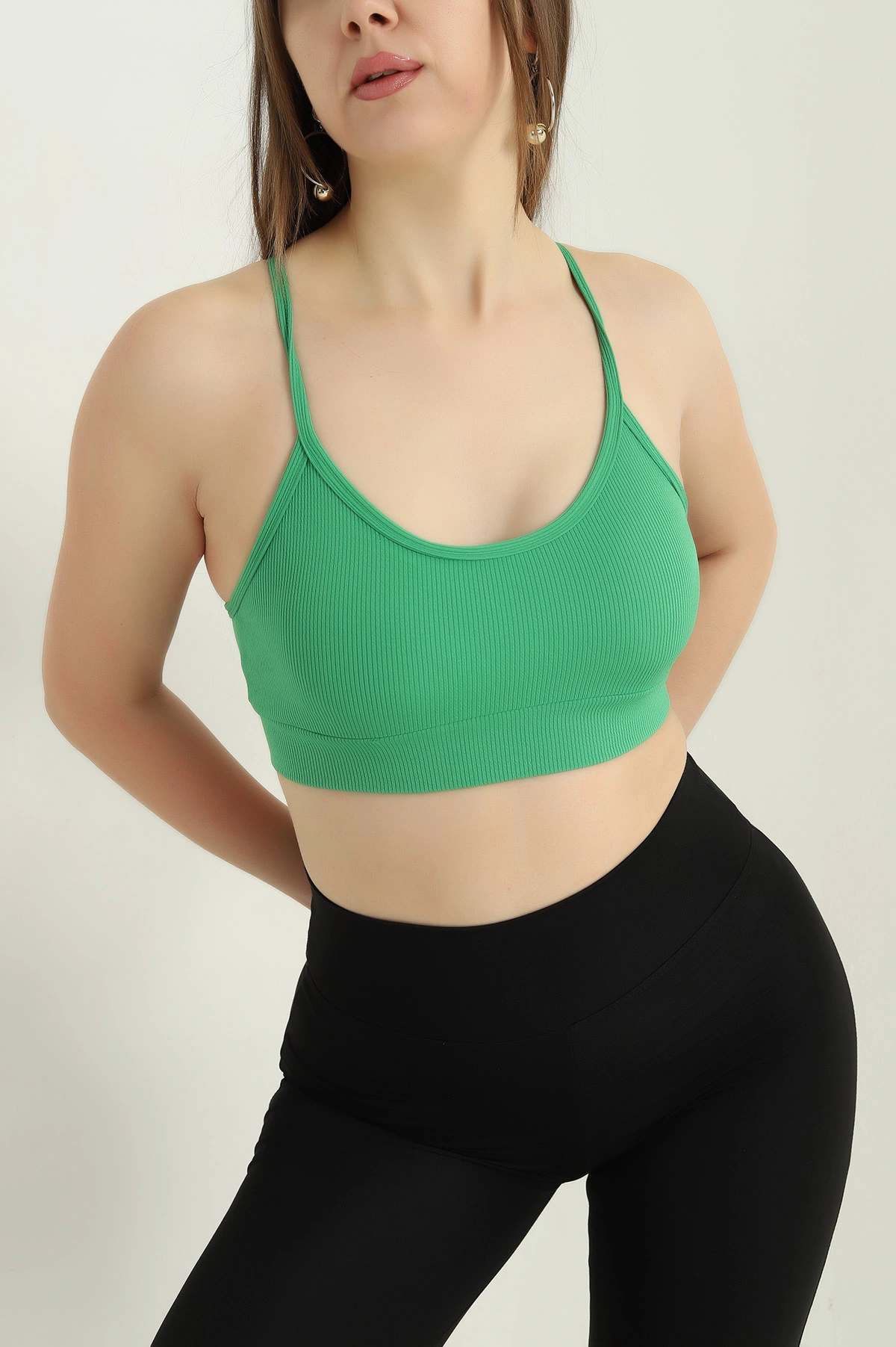 Yeşil Pedli Likralı Büstiyer 337070
