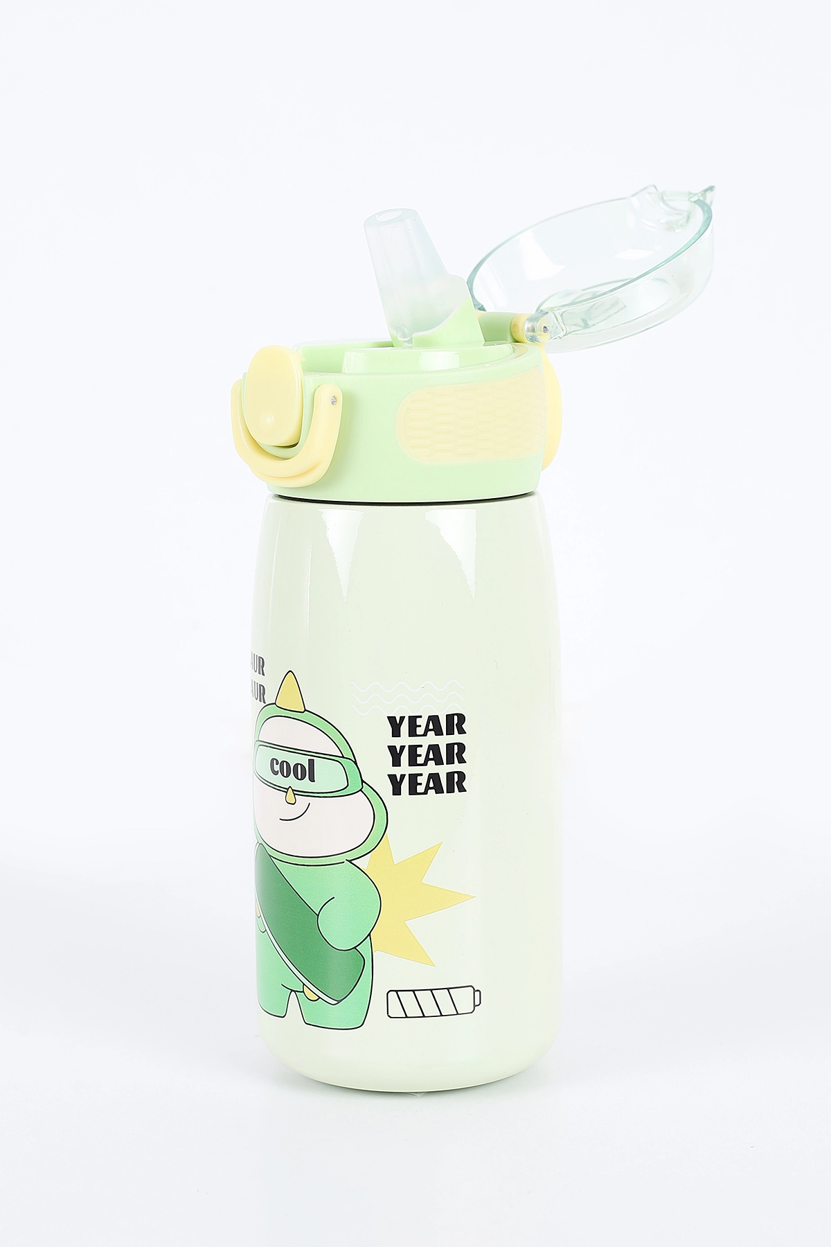 Yeşil Pipetli Çelik Termos-Matara 470 Ml 393140