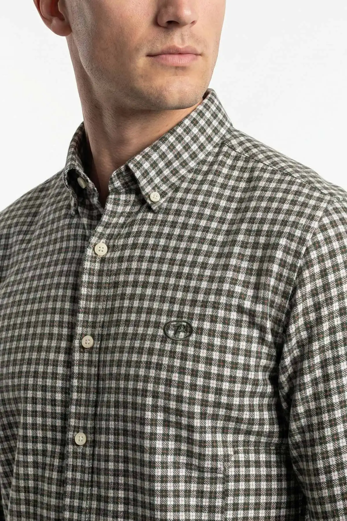 Yeşil Relaxed Fit Ekose Desen Erkek Gömlek 435791